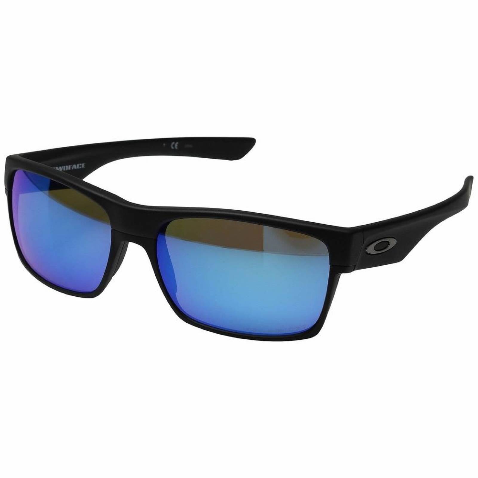 Oakley Two Face Matte Black - Sapphire Iridium Polarized OO9189-35 