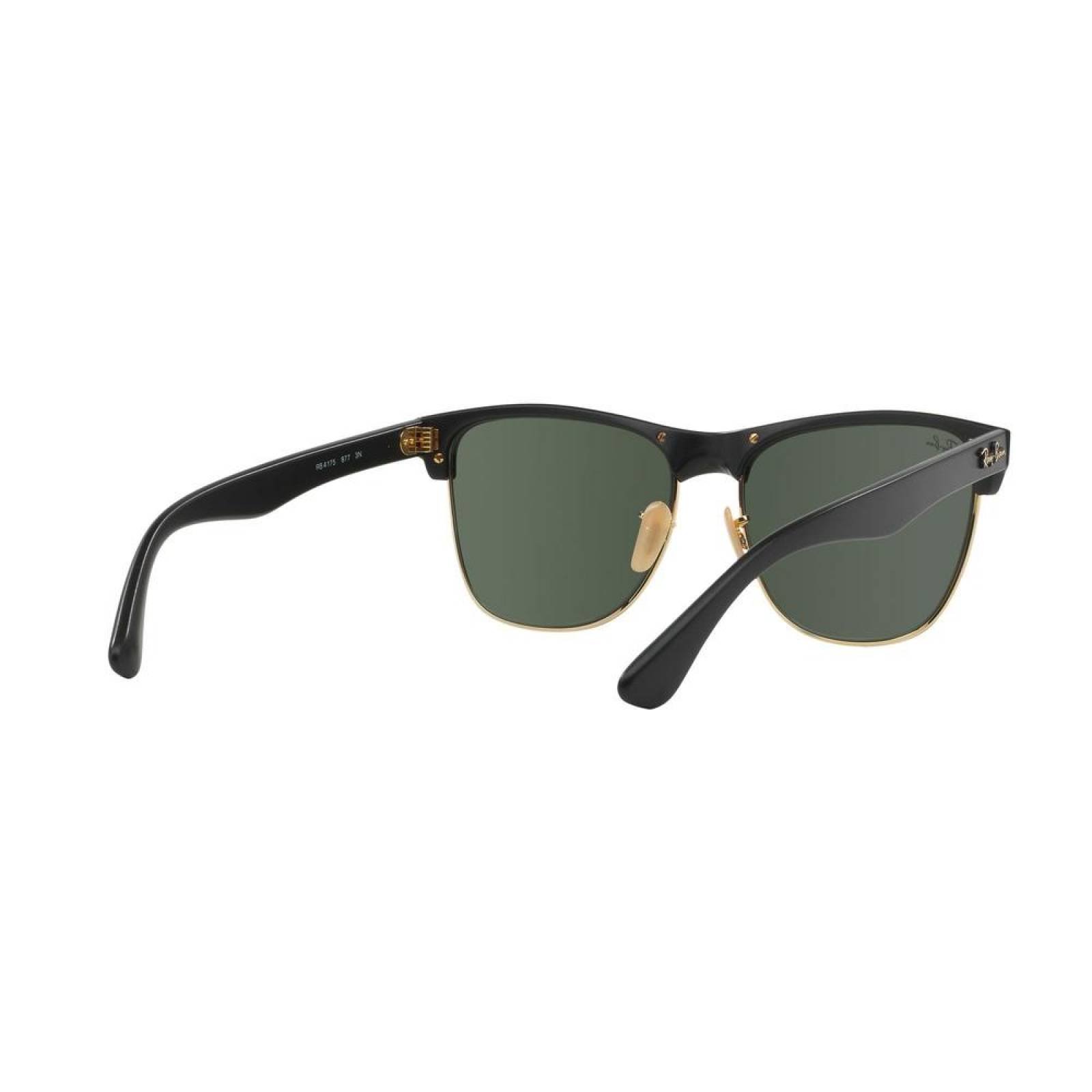 Lentes Ray-Ban RB 4175 877 Clubmaster Oversized Black / Green Classic G-15 
