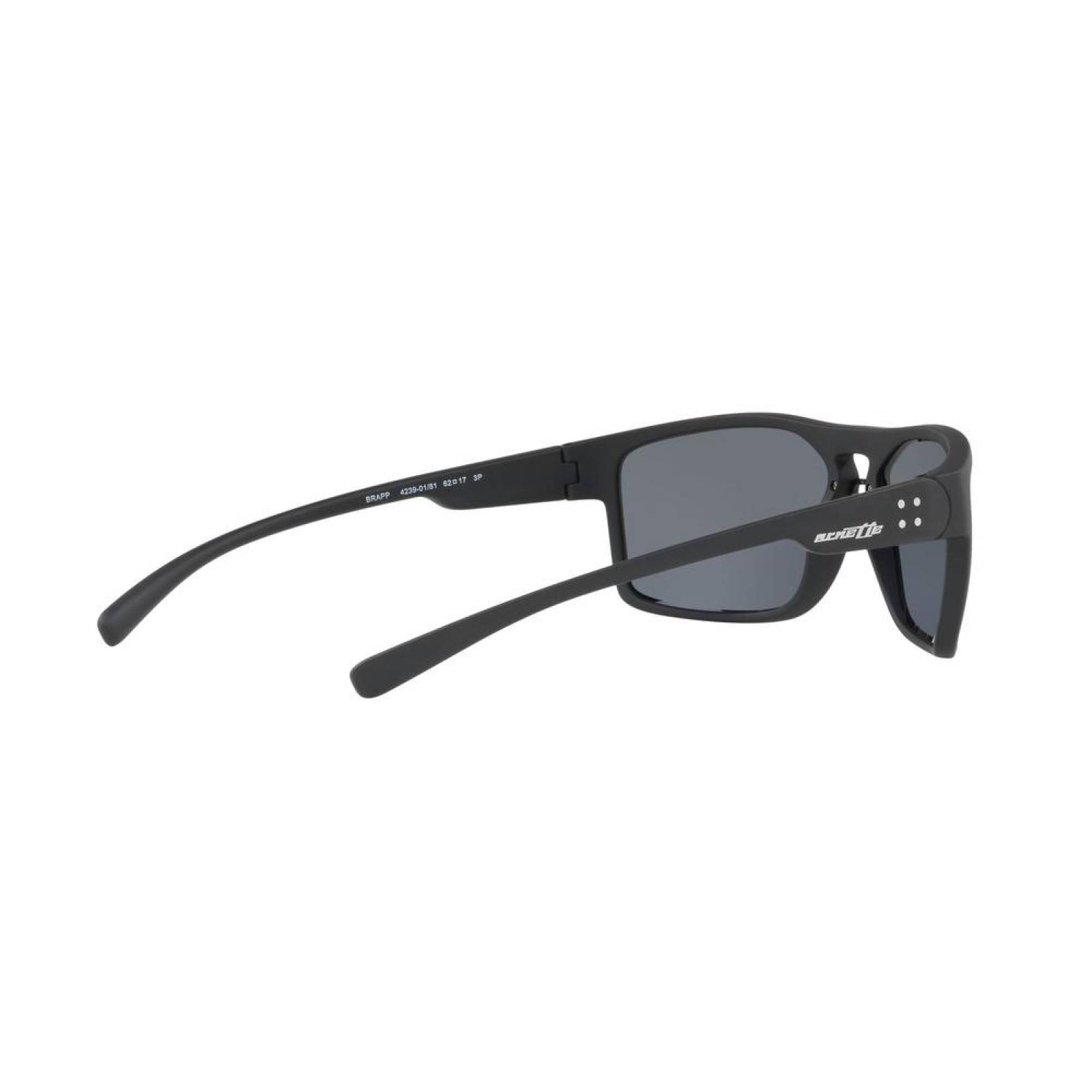 Lentes Arnette Brapp Matte Black / Grey Polarized AN4239 01/81 62