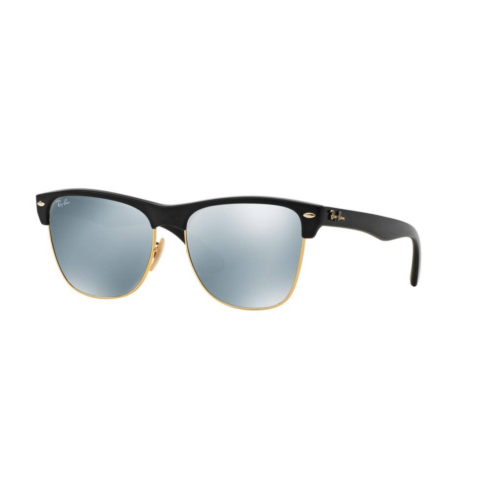 Lentes Ray-Ban RB 4175 877/30 Clubmaster Oversized Black / Silver Flash 