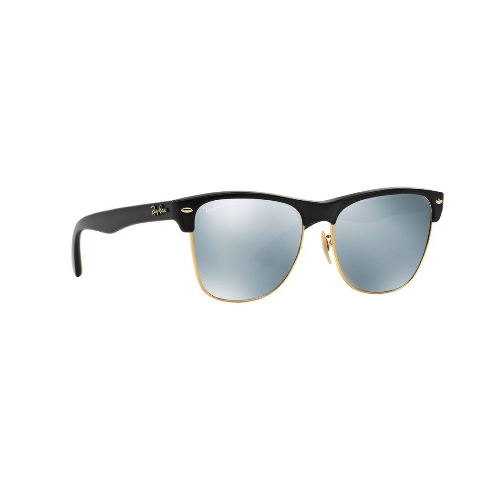 Lentes Ray-Ban RB 4175 877/30 Clubmaster Oversized Black / Silver Flash 