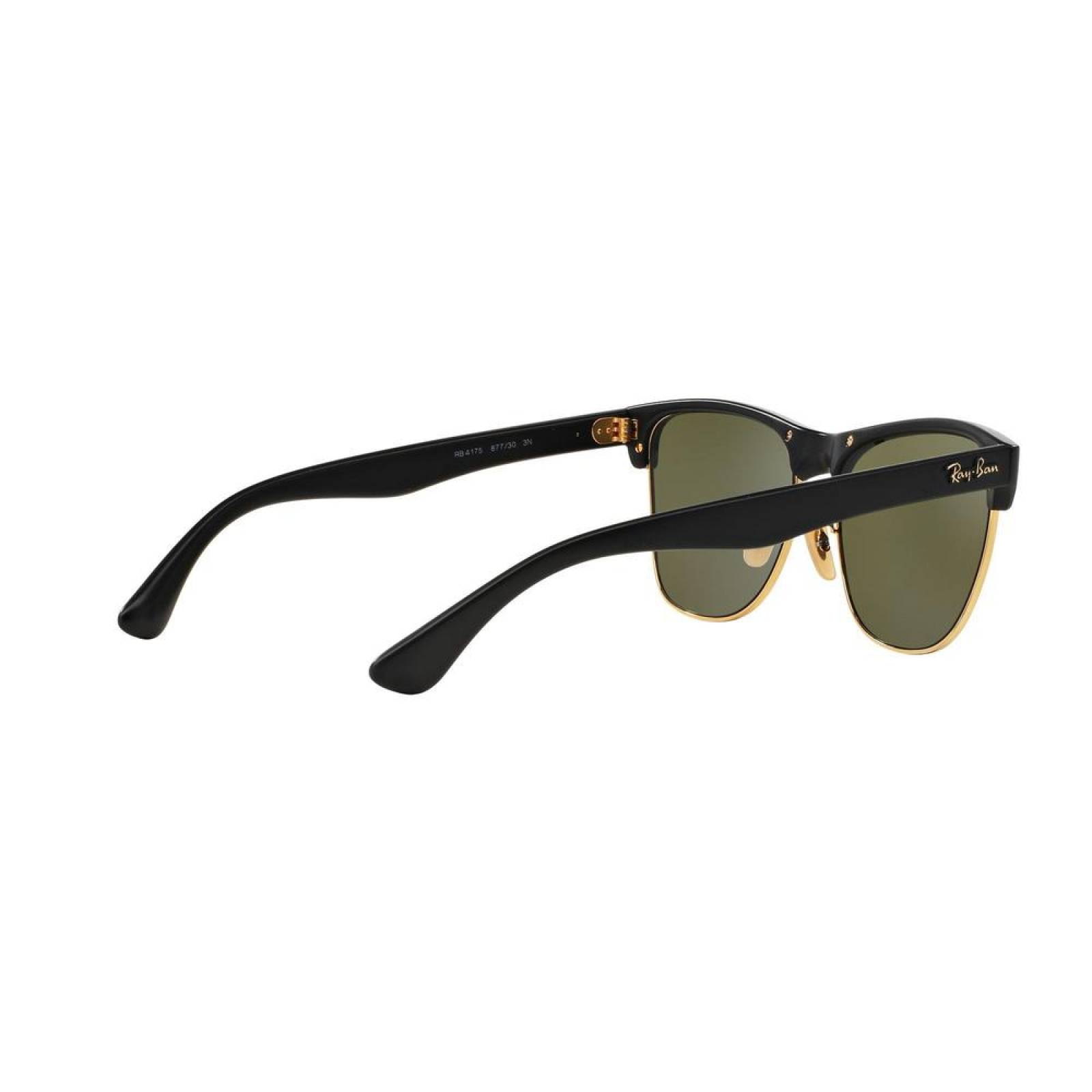 Lentes Ray-Ban RB 4175 877/30 Clubmaster Oversized Black / Silver Flash 