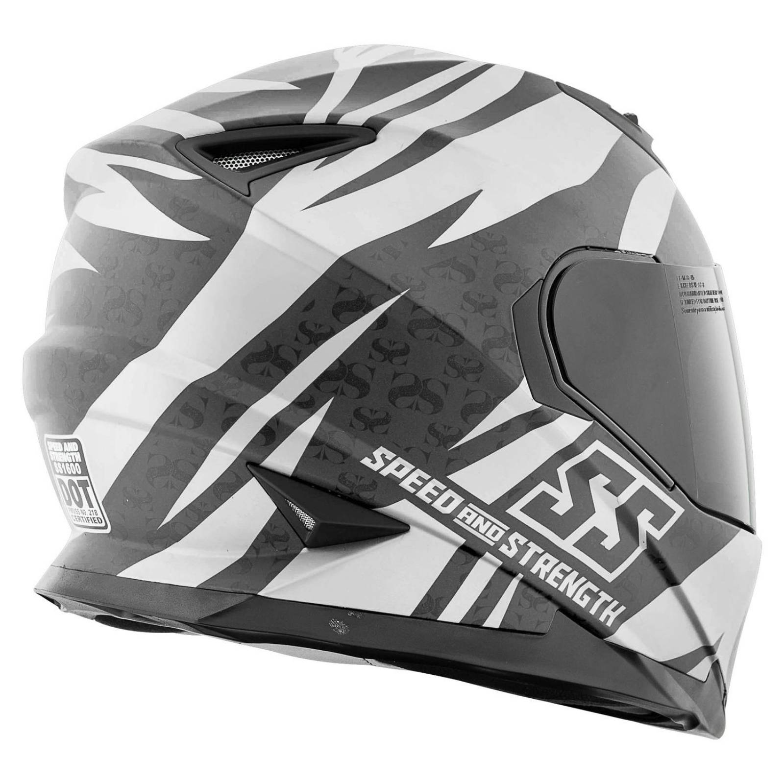 Casco Integral Mujer SS1600 Speed & Strength Cat Outa Hell Black / Silver 