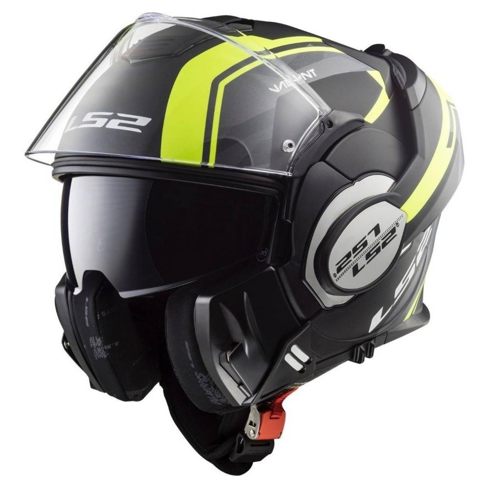 Casco Abatible Modular LS2 FF399 Valiant 180 Line Negro Mate 