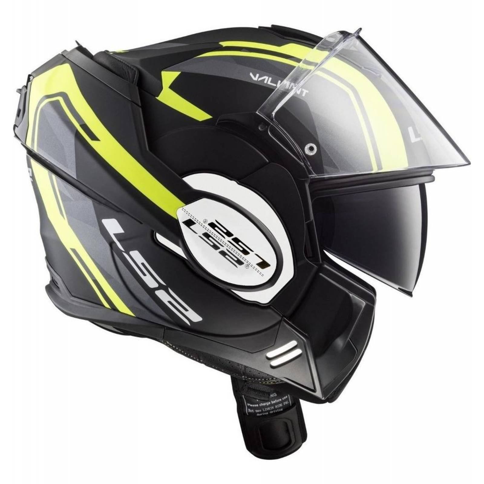 Casco Abatible Modular LS2 FF399 Valiant 180 Line Negro Mate 
