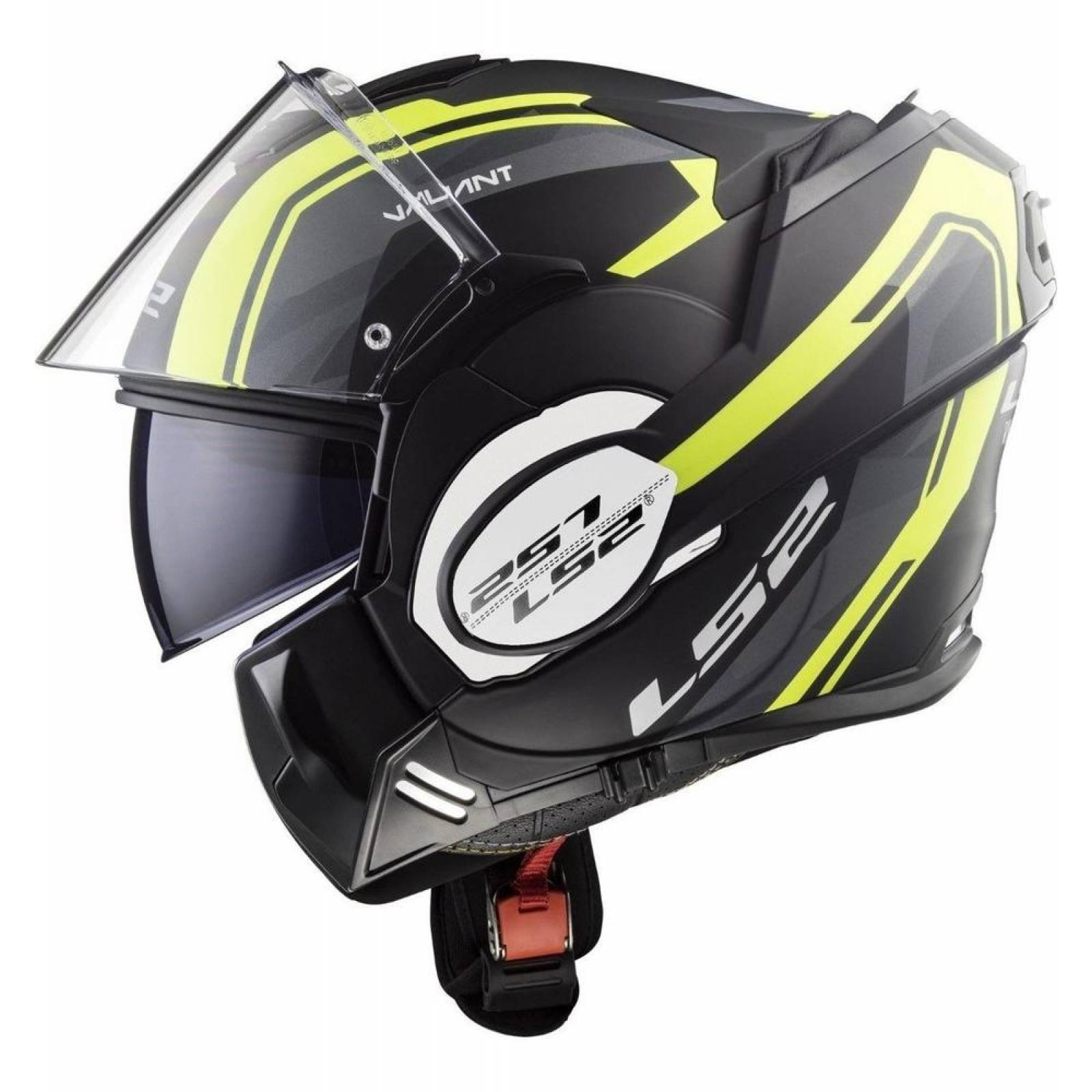 Casco Abatible Modular LS2 FF399 Valiant 180 Line Negro Mate 