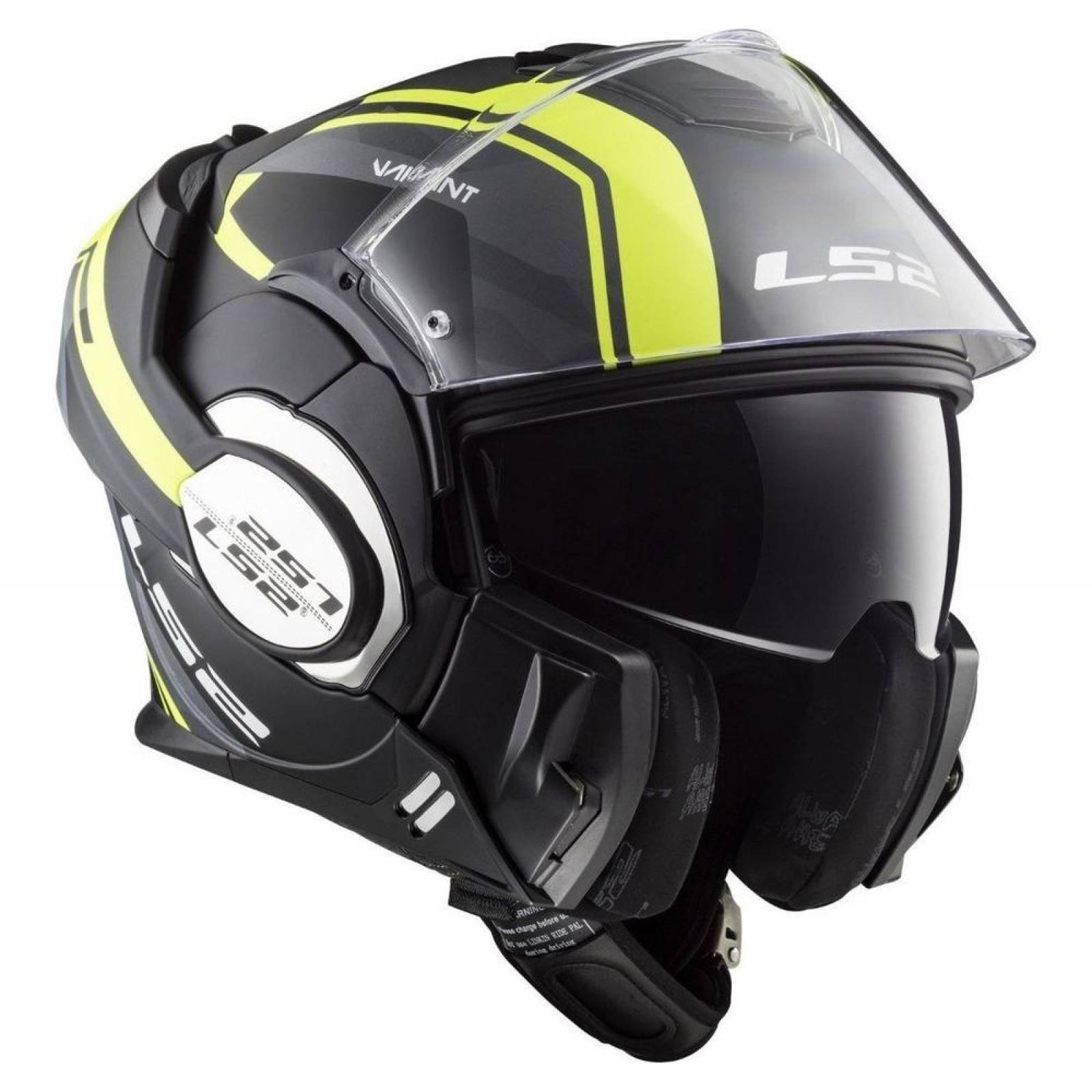 Casco Abatible Modular LS2 FF399 Valiant 180 Line Negro Mate 