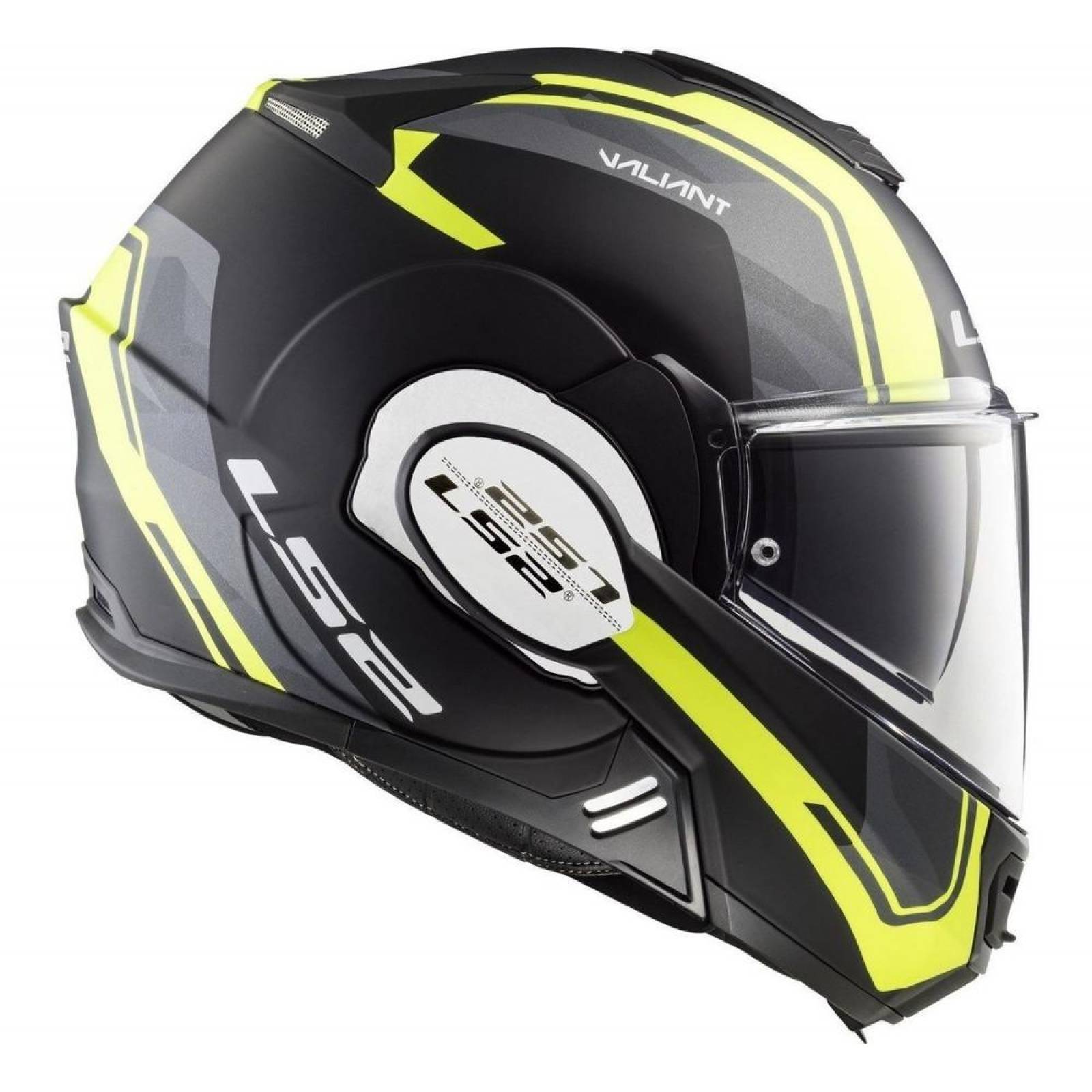 Casco Abatible Modular LS2 FF399 Valiant 180 Line Negro Mate 