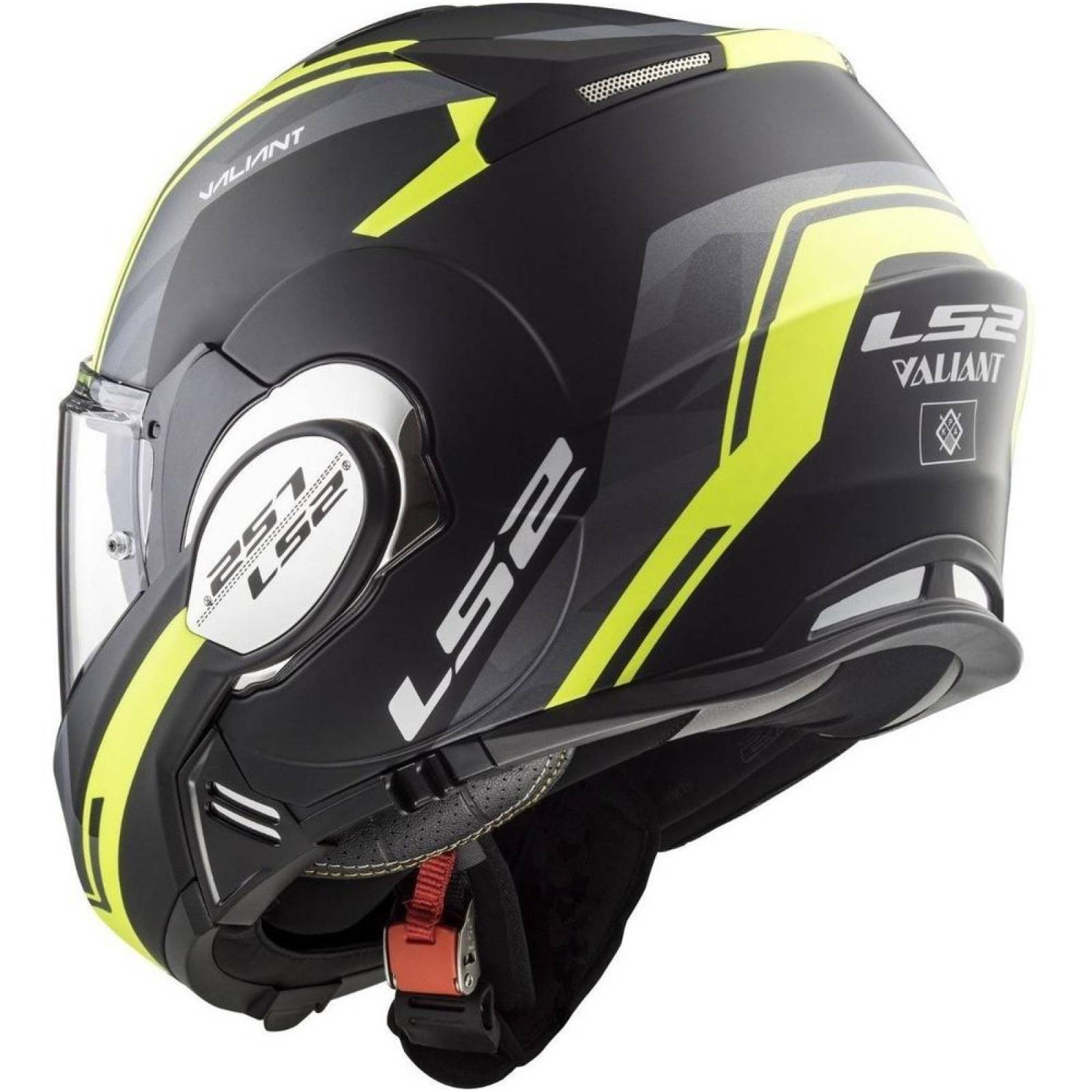 Casco Abatible Modular LS2 FF399 Valiant 180 Line Negro Mate 
