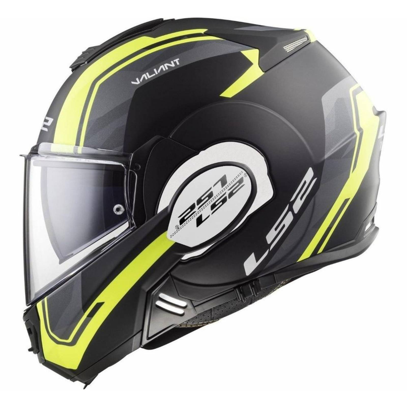Casco Abatible Modular LS2 FF399 Valiant 180 Line Negro Mate 