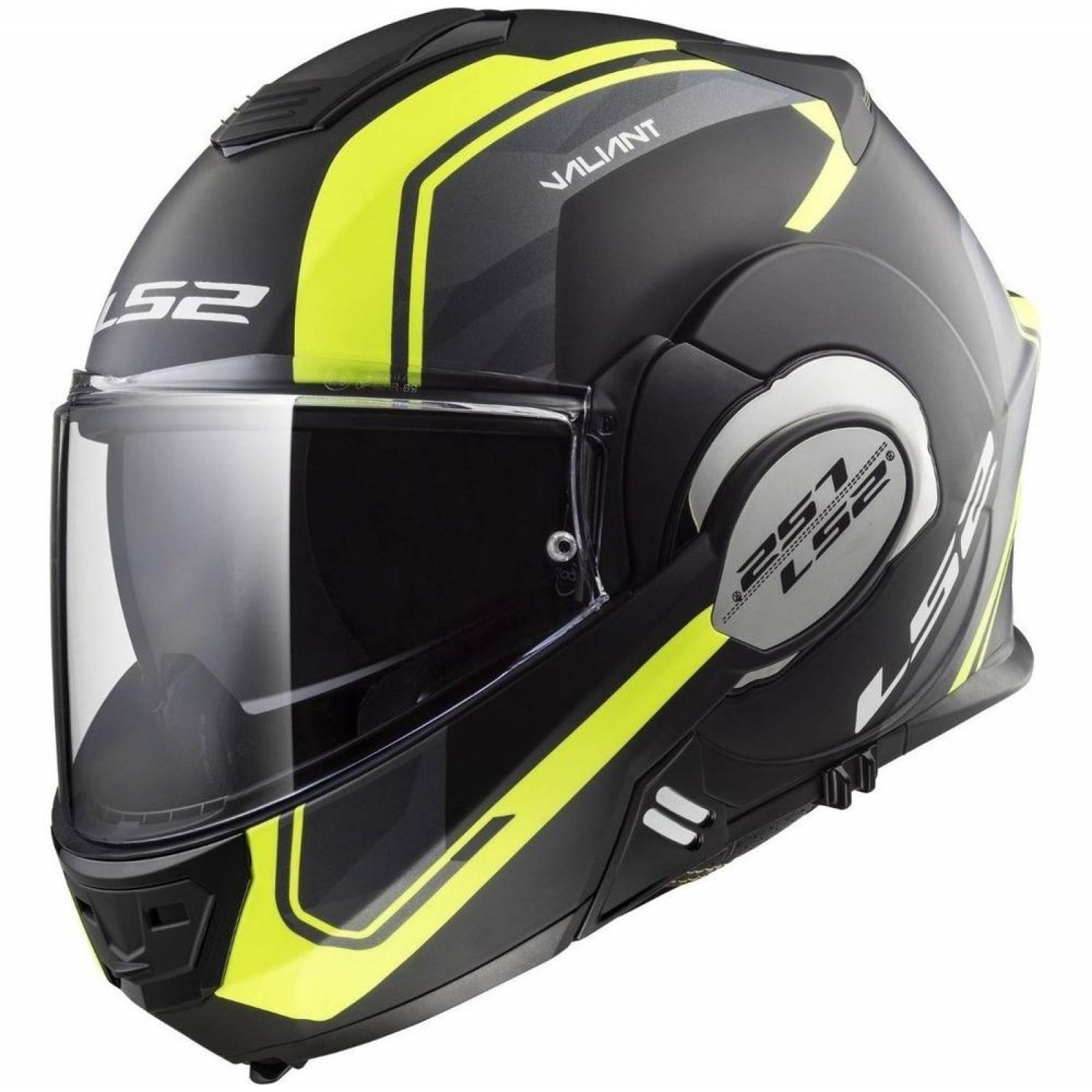 Casco Abatible Modular LS2 FF399 Valiant 180 Line Negro Mate 