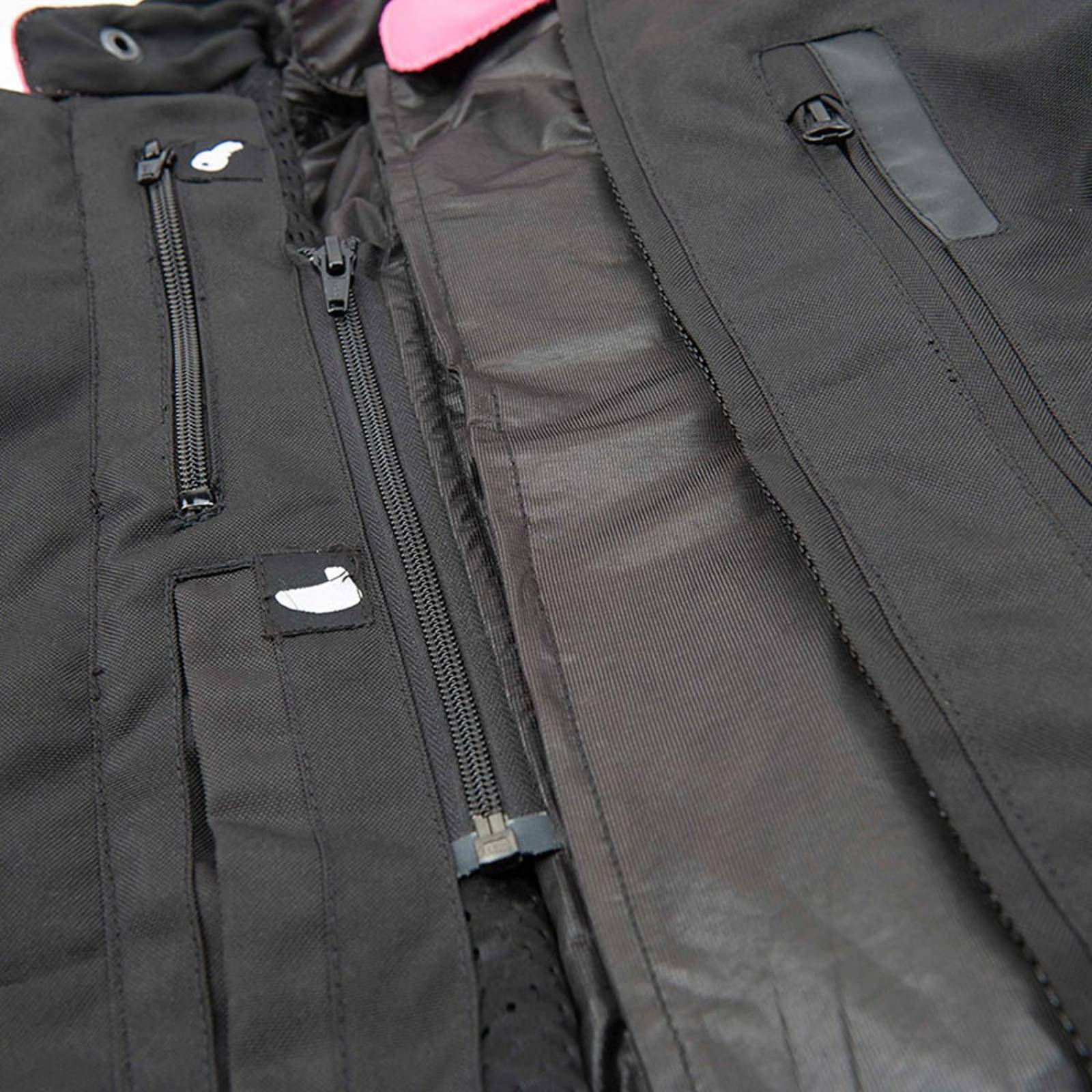 Chamarra Moto de Mujer Joe Rocket Victoria C.E. Impermeable Negra 