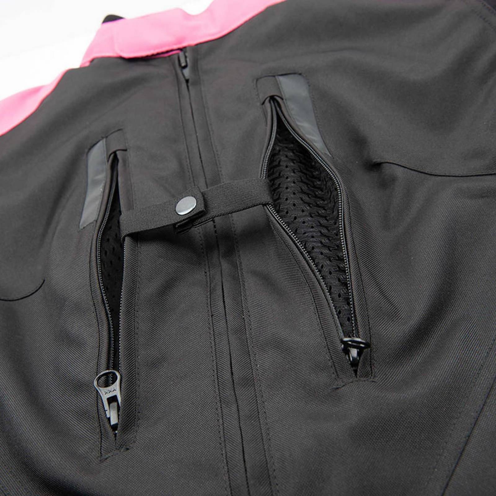 Chamarra Moto de Mujer Joe Rocket Victoria C.E. Impermeable Negra 
