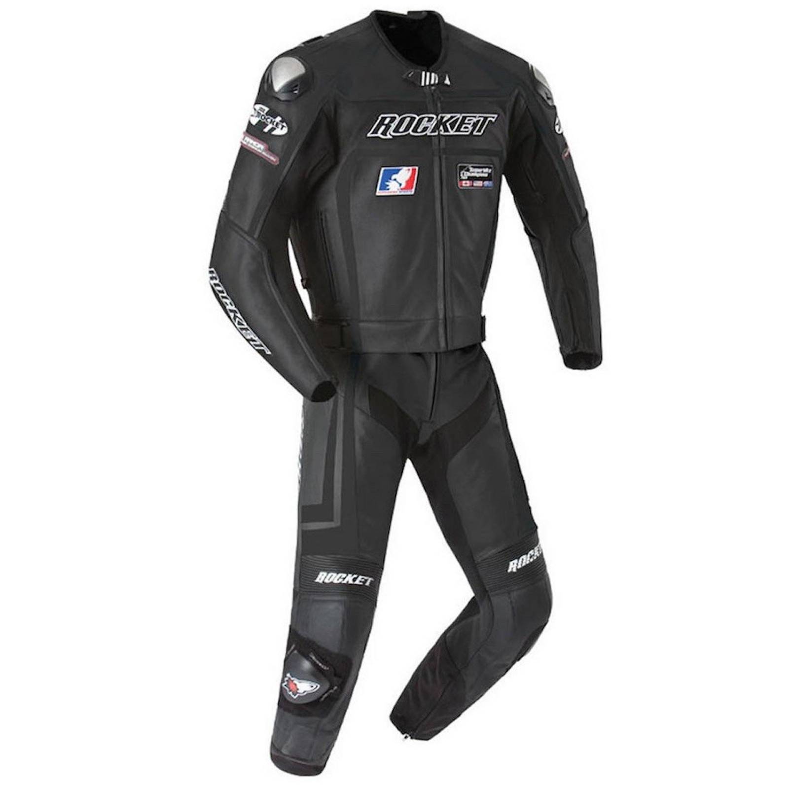 Traje de Piel con Protecciones Moto Joe Rocket Speedmaster 5.0 Negro ( Mono ) 2 piezas 