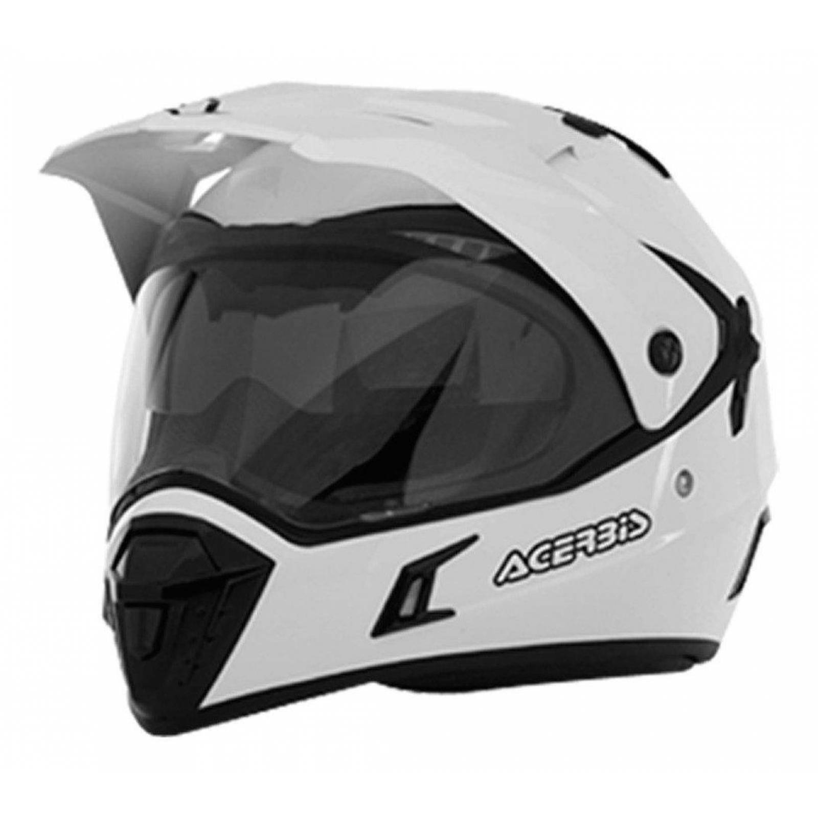 Casco Acerbis Active Híbrido Doble Propósito Doble Mica Blanco