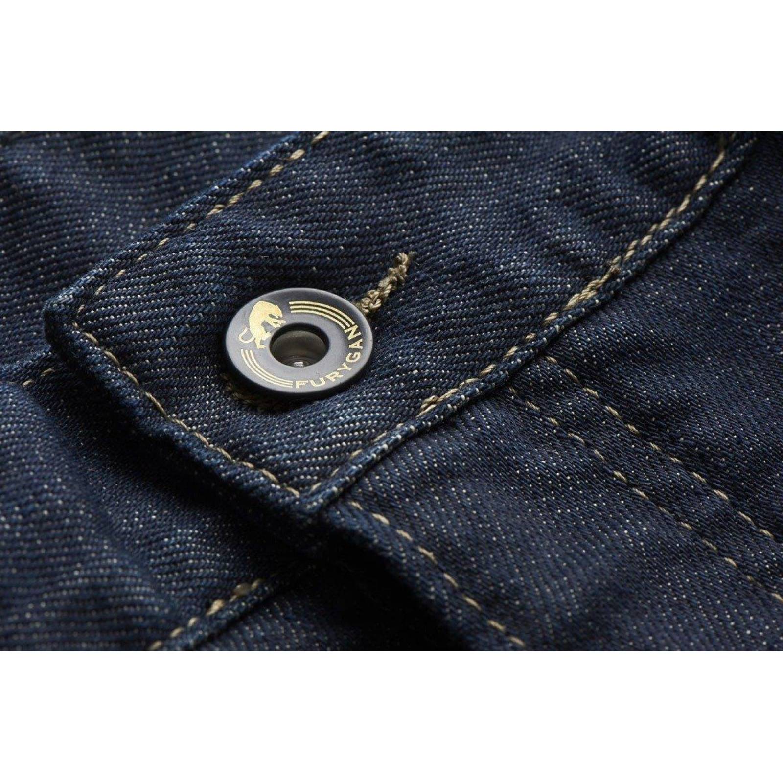 Pantalón Moto Furygan Jean D01 Armadura Kevlar Y D3o Negro