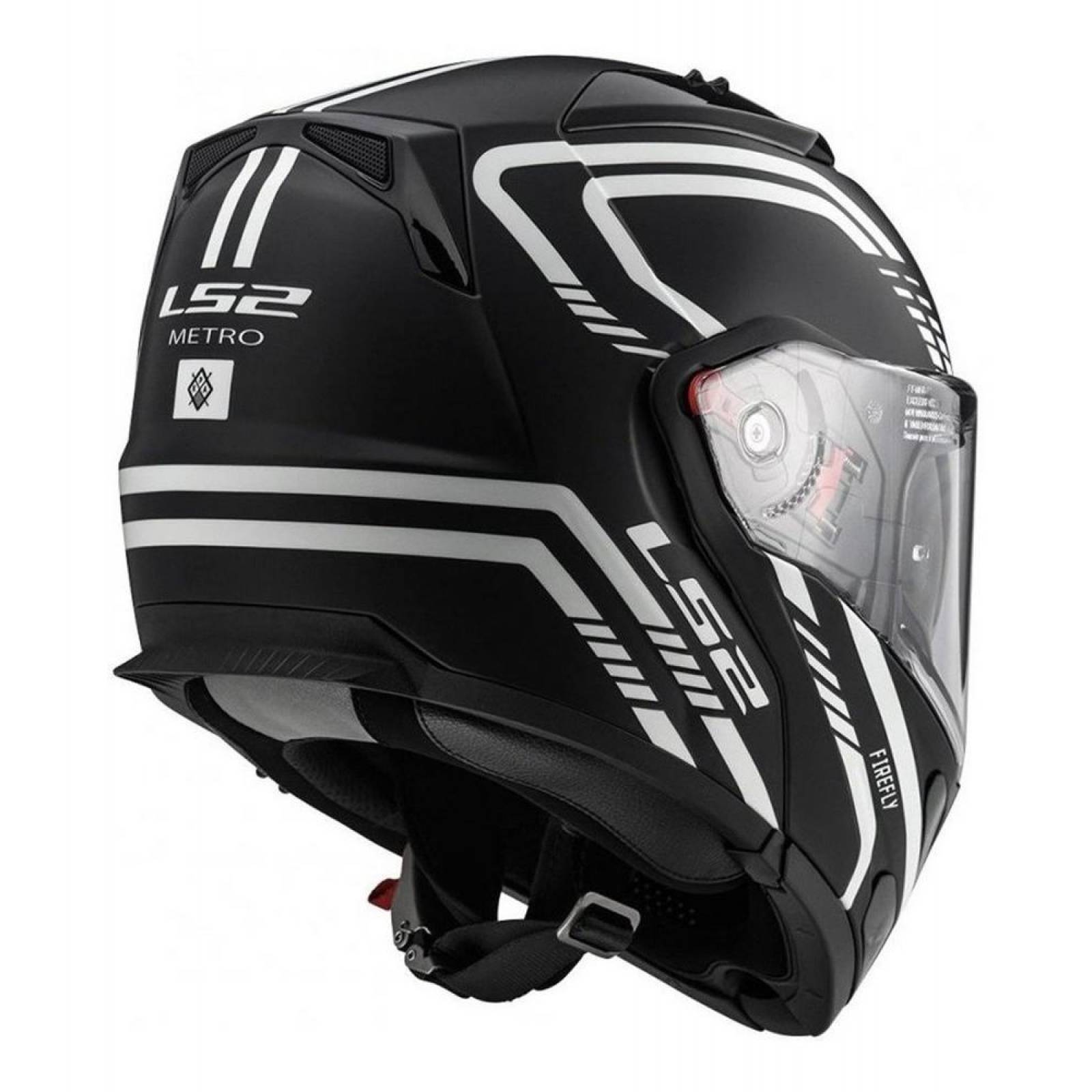 Casco Abatible Modular LS2 FF324 Metro Firefly Fosforescente Pinlock 