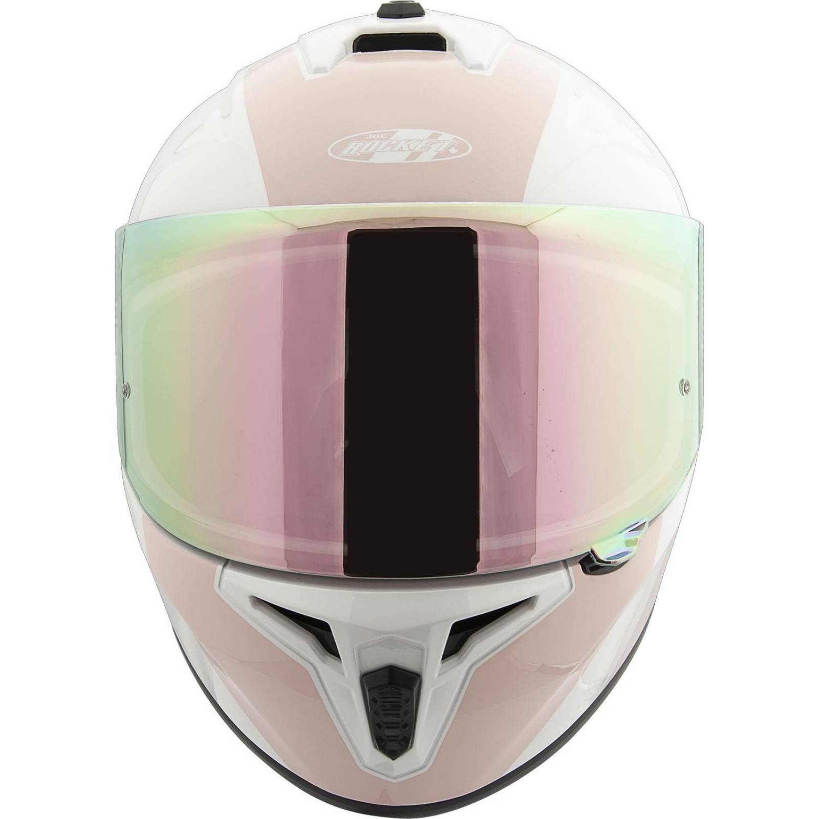 Casco Integral Joe Rocket RKT 8 Velocity Blanco / Rosa Iridium - Mujer 