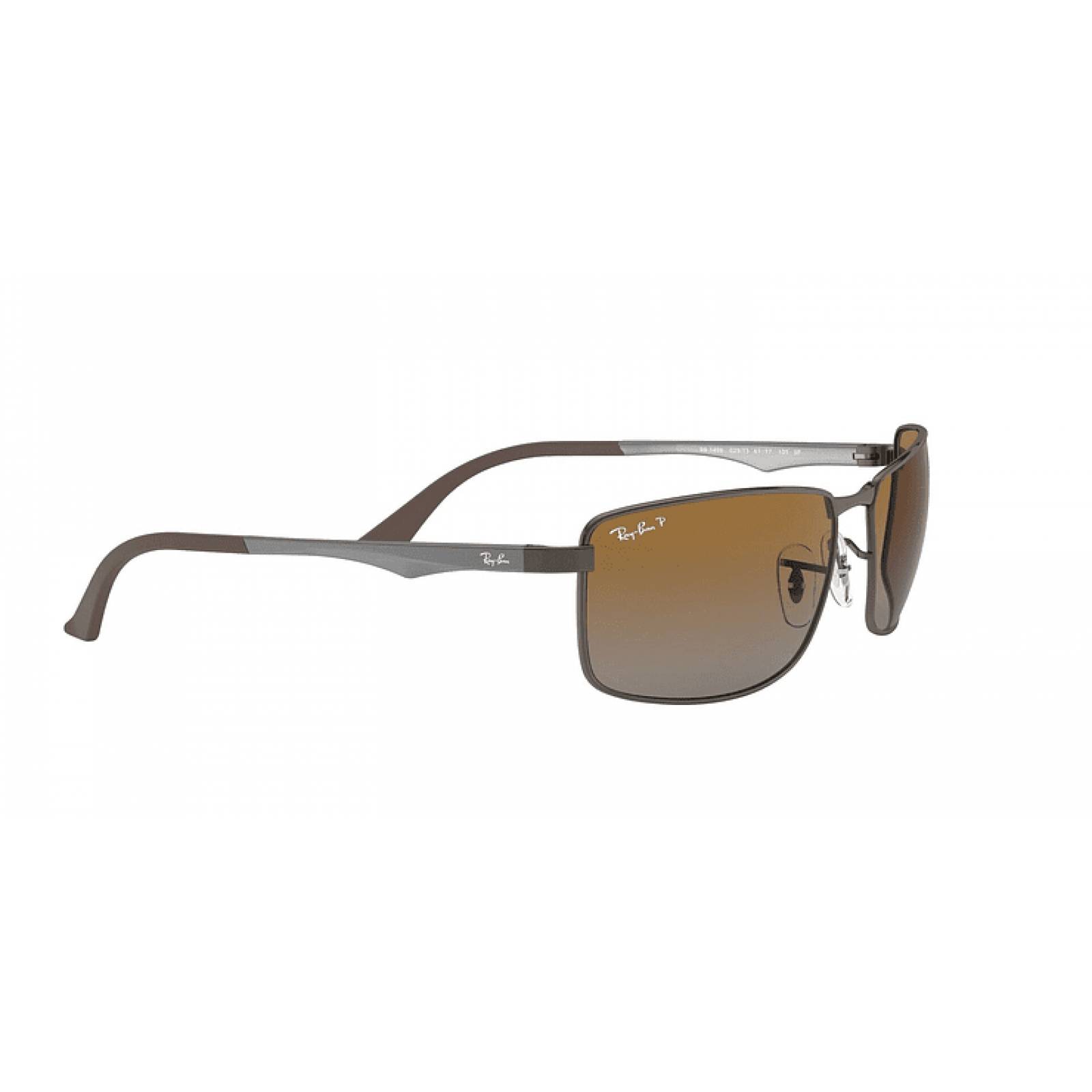 Lentes Ray-Ban RB 3498 029/T5 61 Gunmetal / Brown Gradient Polarized 