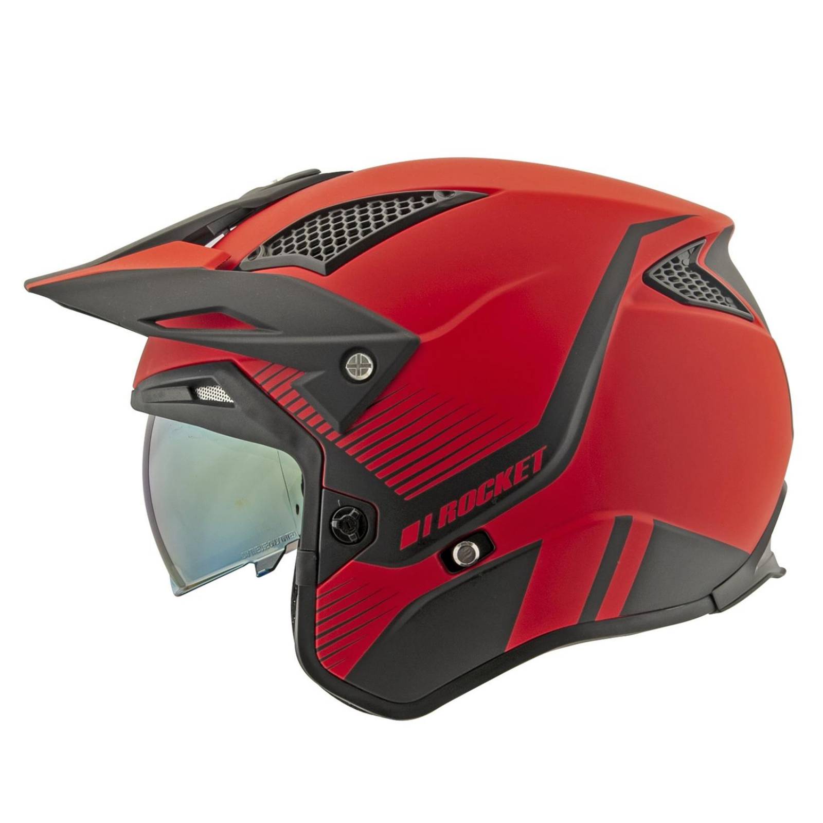 Casco Joe Rocket RKT 6 Phoenix Rojo Abierto 3/4 