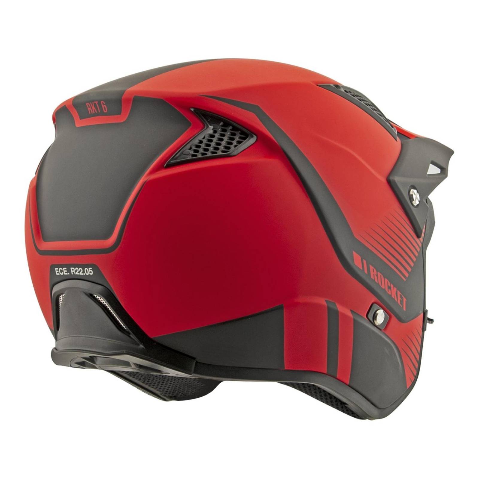 Casco Joe Rocket RKT 6 Phoenix Rojo Abierto 3/4 