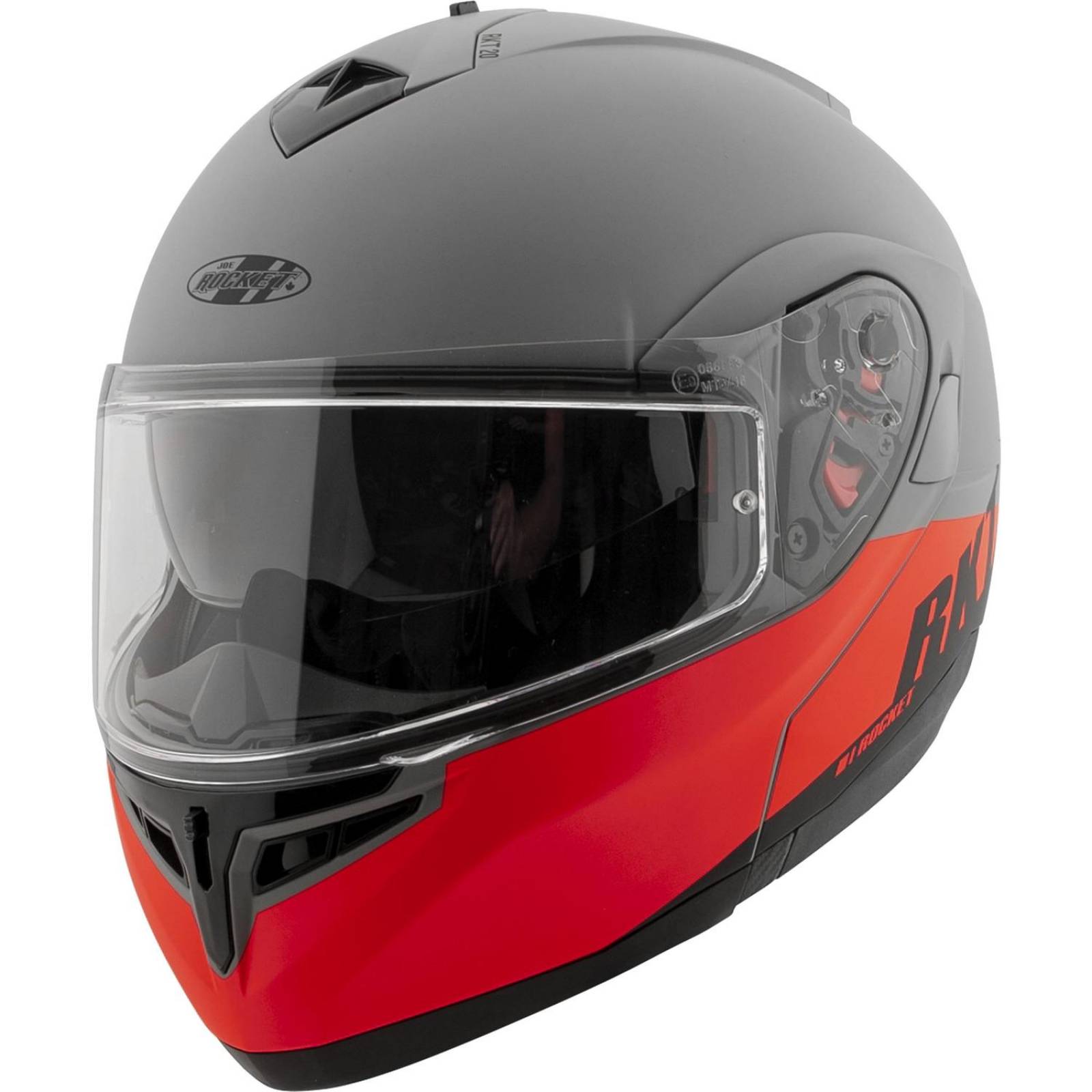Casco Abatible Joe Rocket Rkt 20 Sonic Red Rojo - Negro Mate