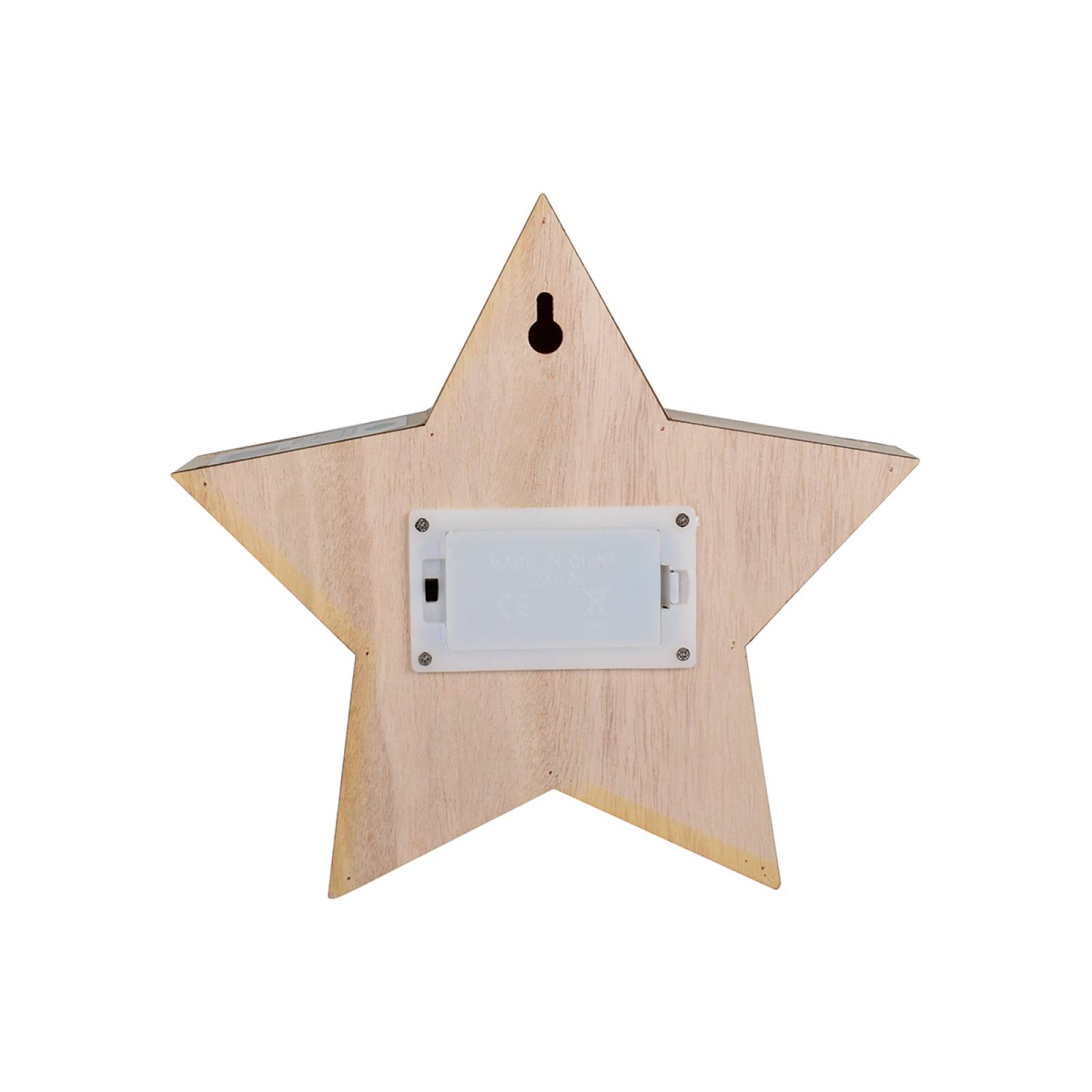 Figura Decorativa con Forma de Estrella “Merry Xmas” con Luz LED