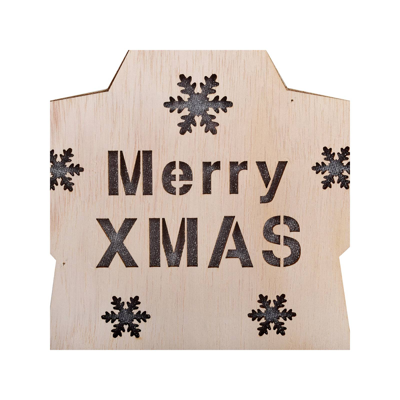 Figura Decorativa con Forma de Estrella “Merry Xmas” con Luz LED