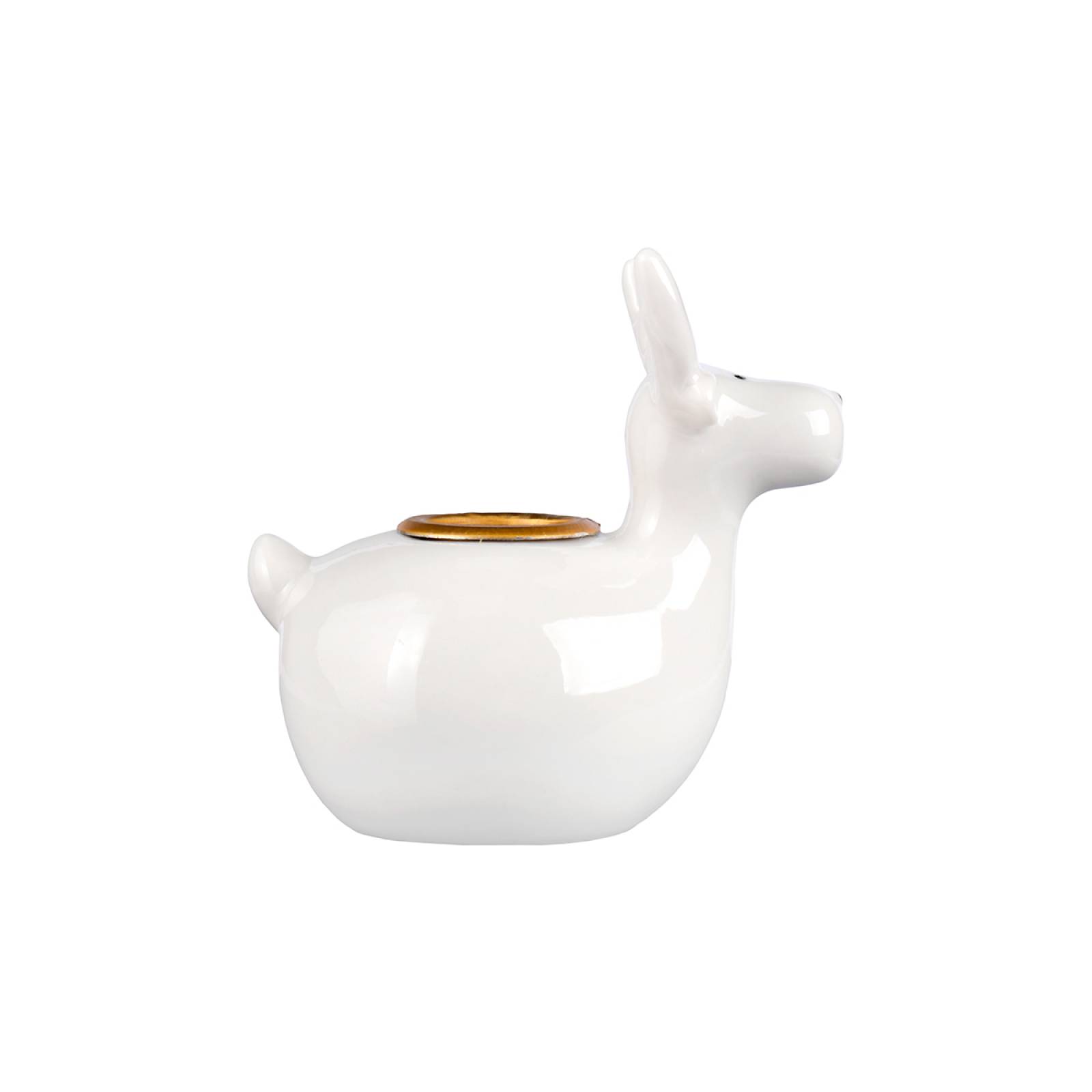 Portavelas Navideño con Forma de Reno