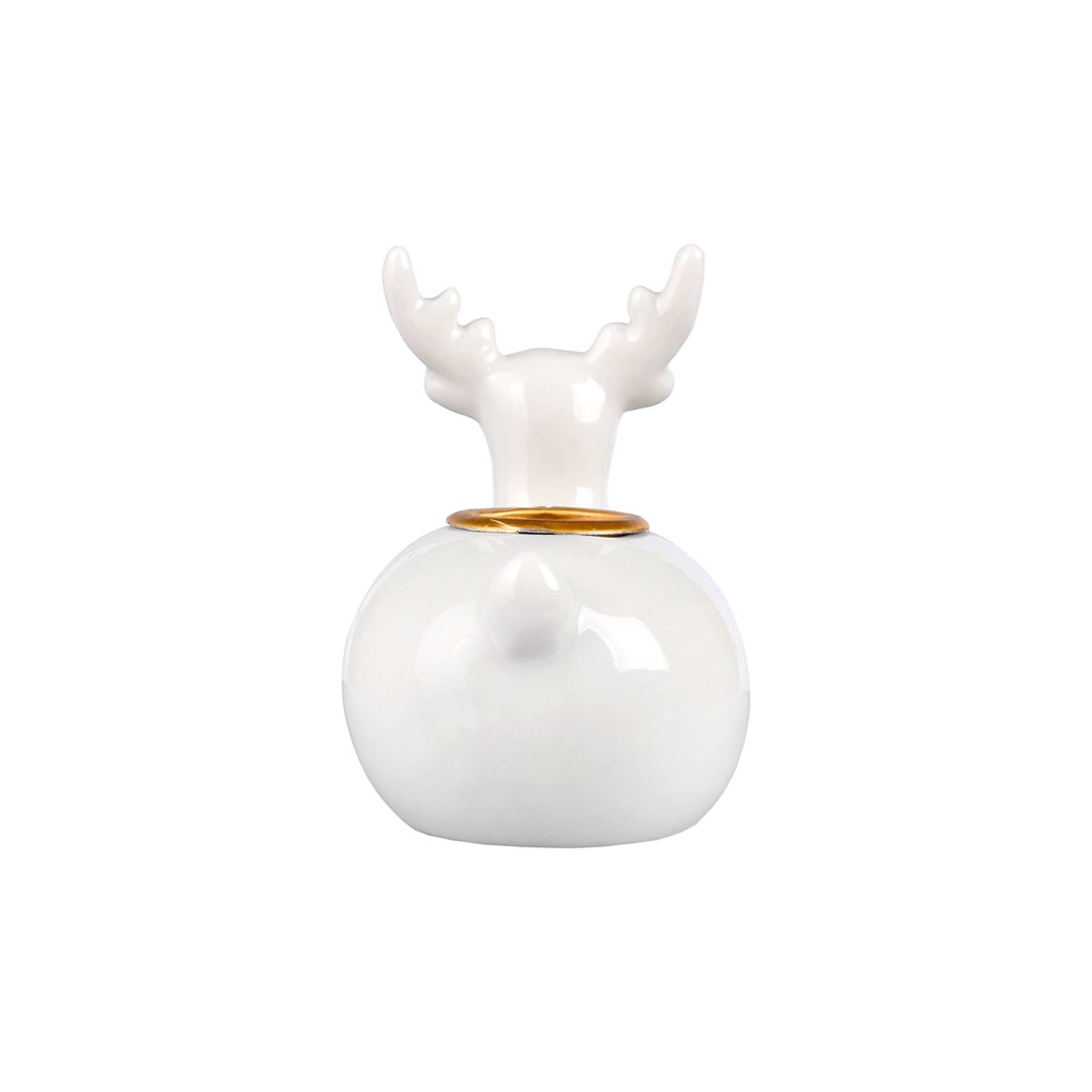 Portavelas Navideño con Forma de Reno