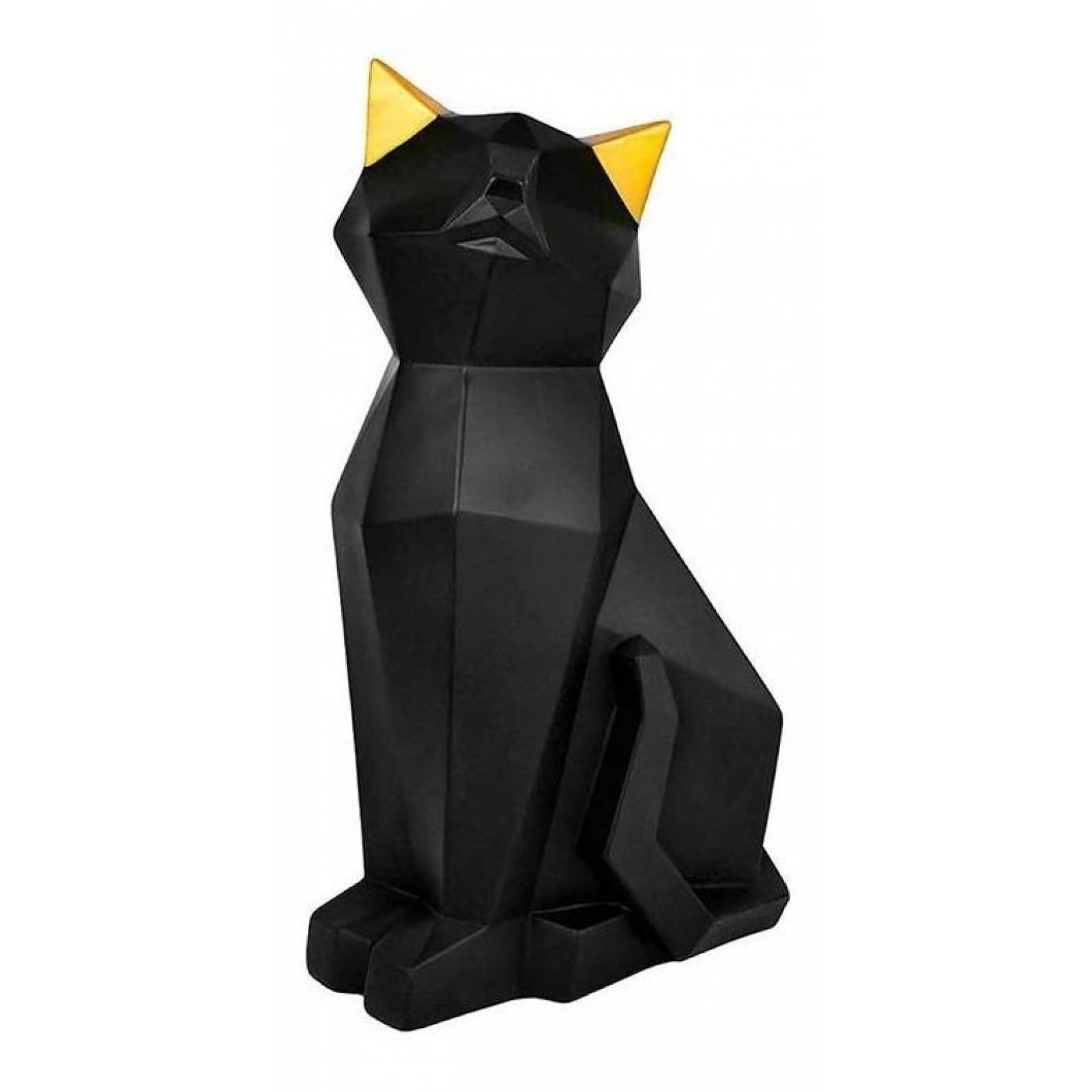Figura Gato Siamés Geométrico Negro Dma-1038 
