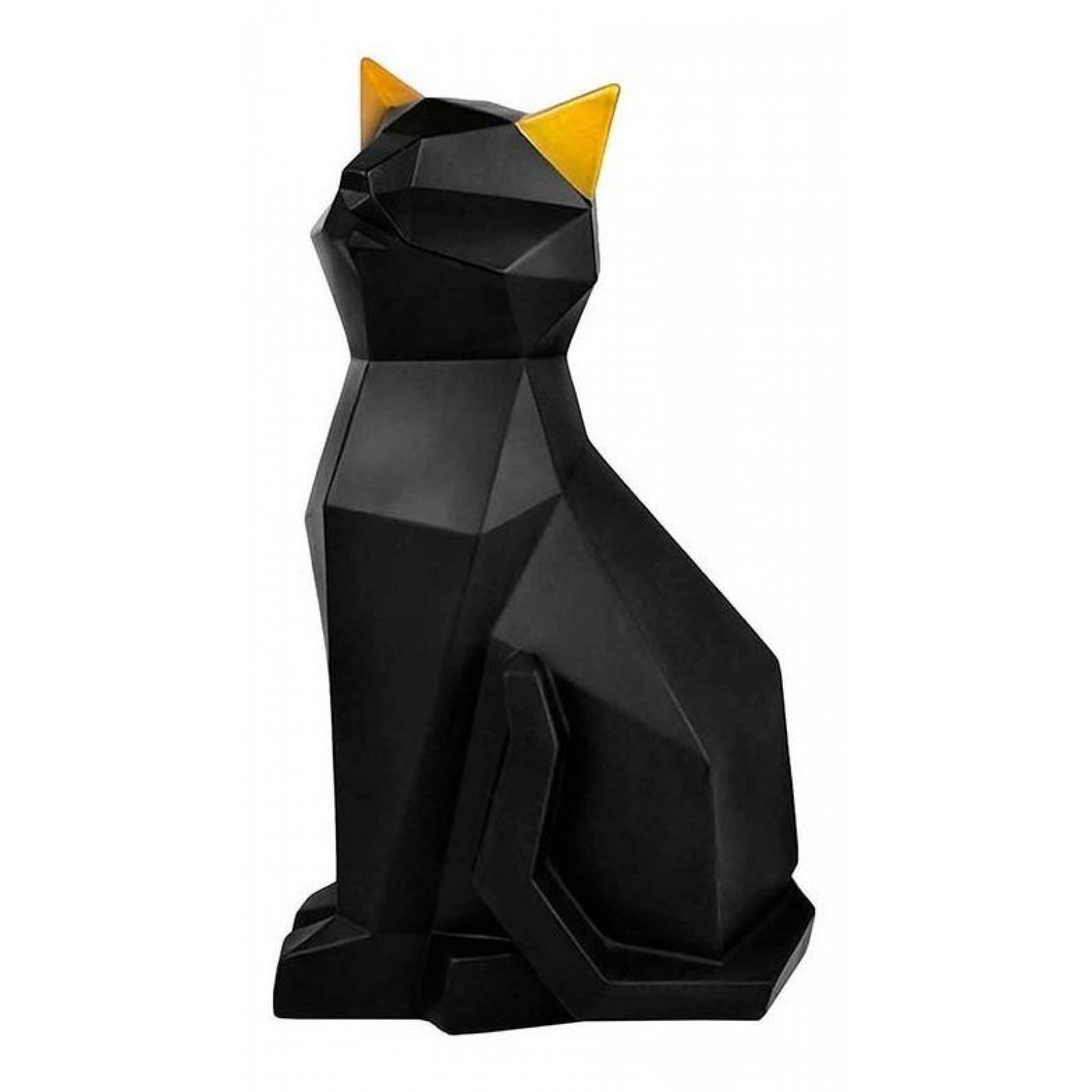 Figura Gato Siamés Geométrico Negro Dma-1038 