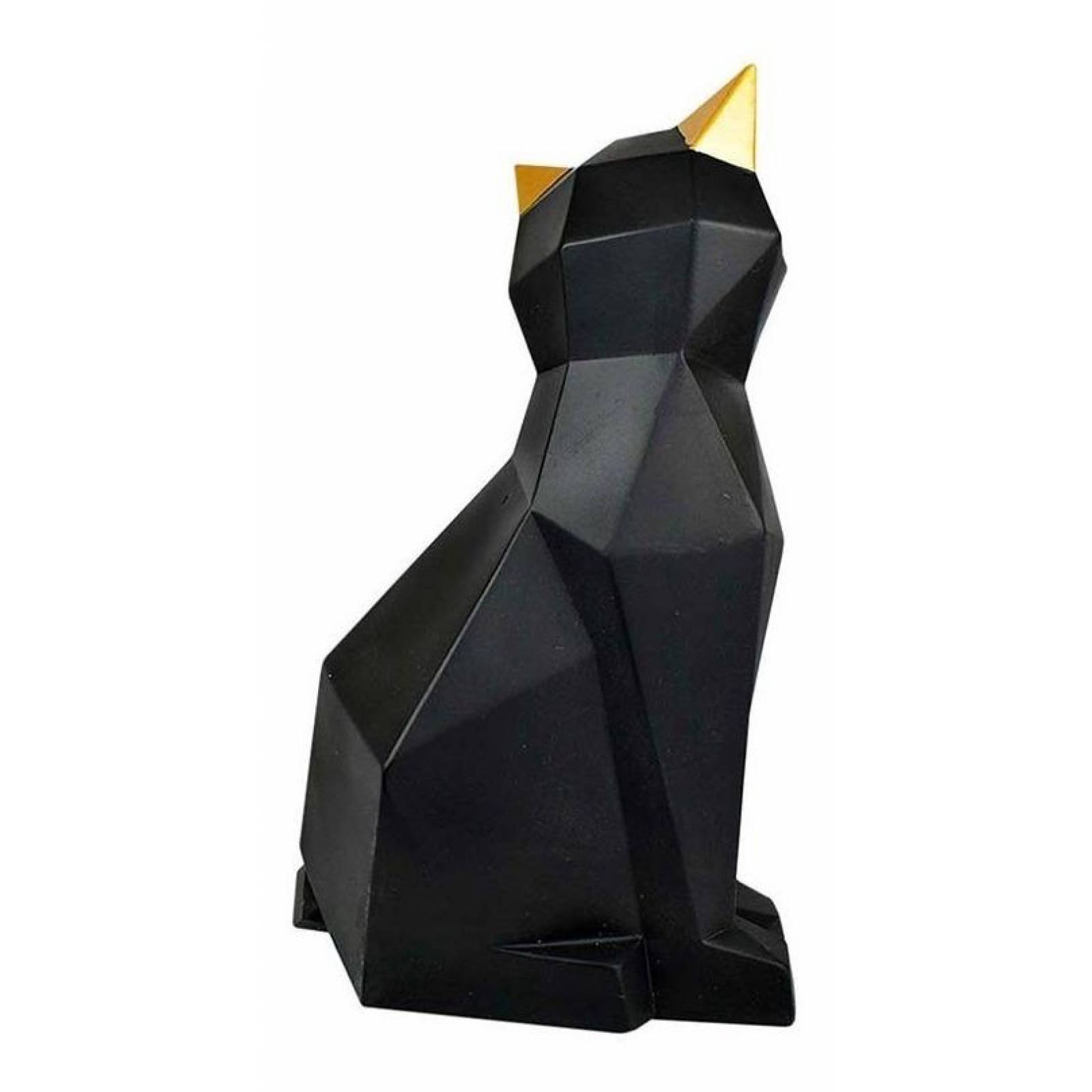 Figura Gato Siamés Geométrico Negro Dma-1038 