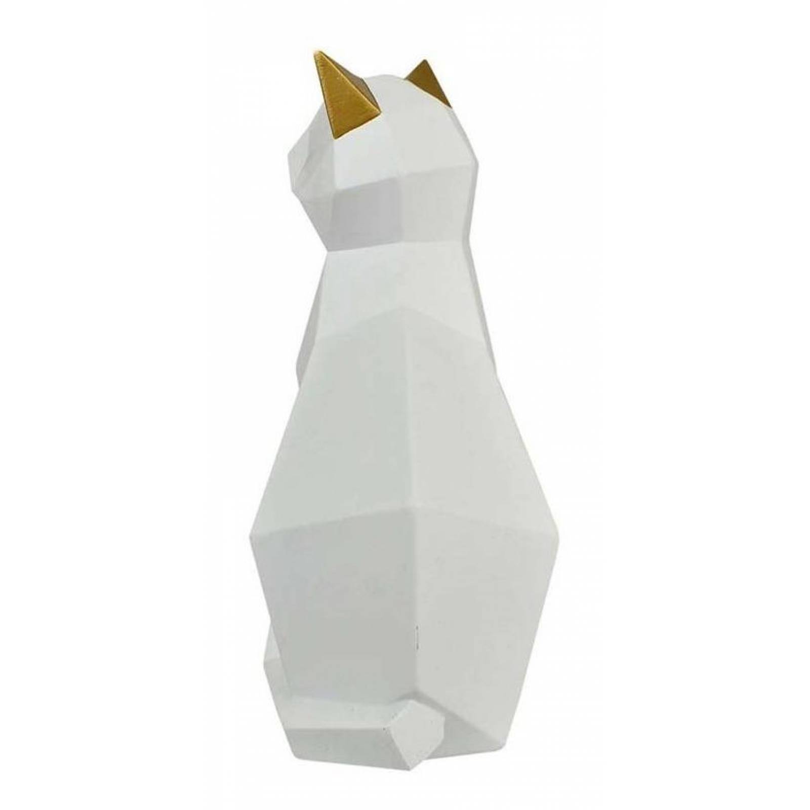 Figura Gato Siamés Geométrico Negro Dma-1038 Blanco