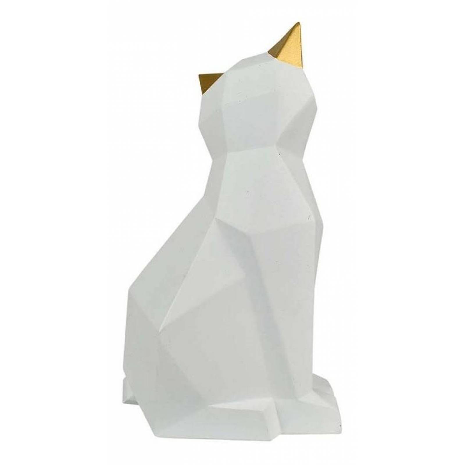 Figura Gato Siamés Geométrico Negro Dma-1038 Blanco