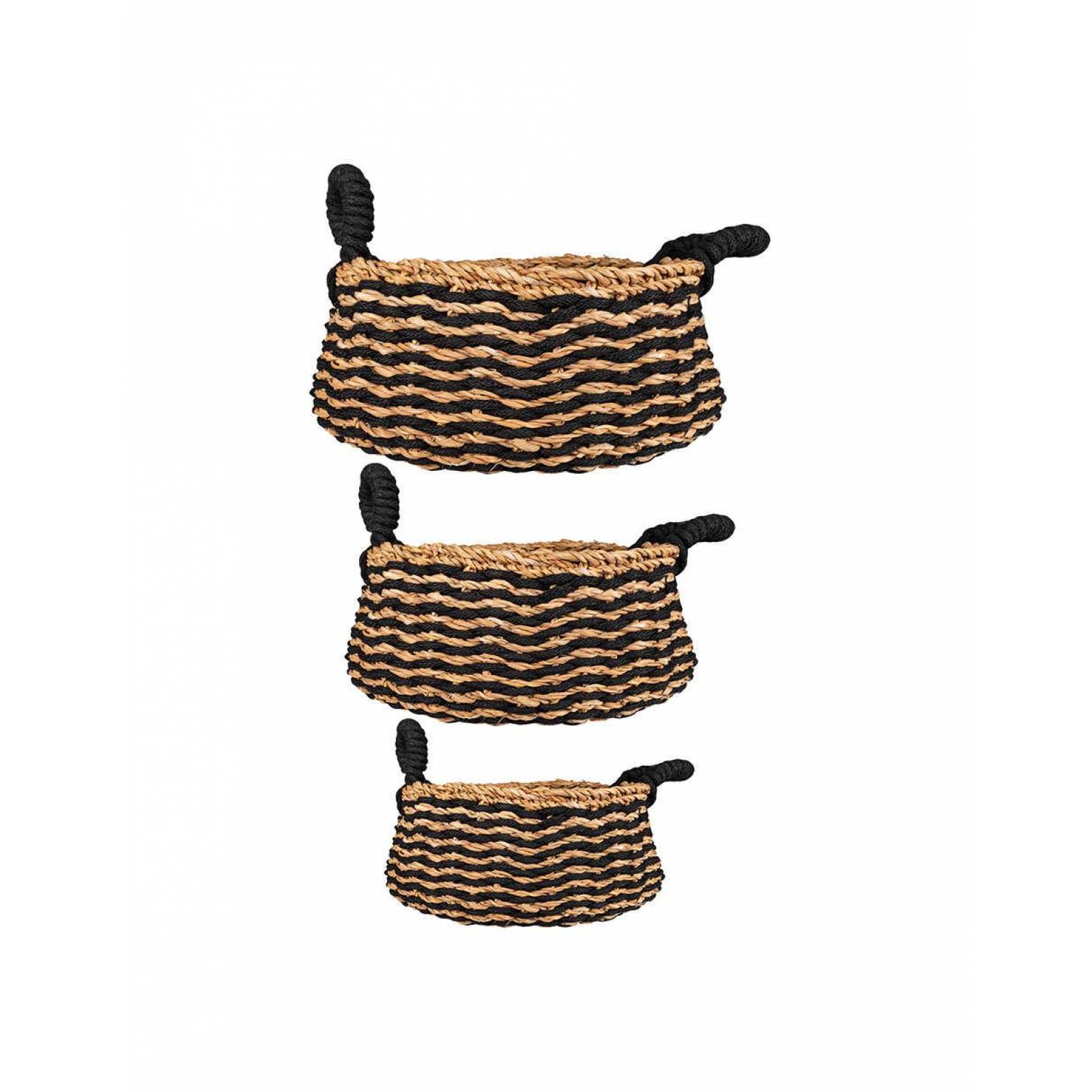 SET DE 3 CANASTAS THALASSIA HECHA DE PLANTAS MARINAS DCN-1220 