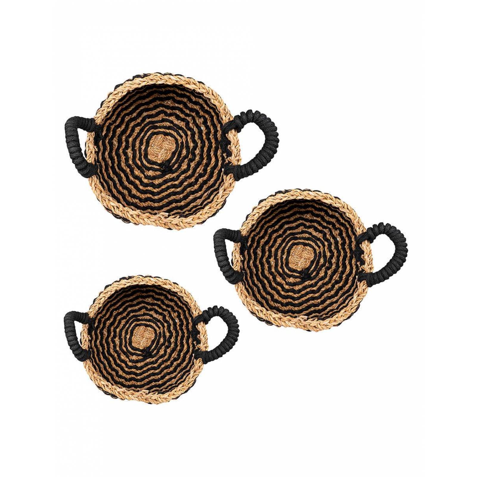 SET DE 3 CANASTAS THALASSIA HECHA DE PLANTAS MARINAS DCN-1220 