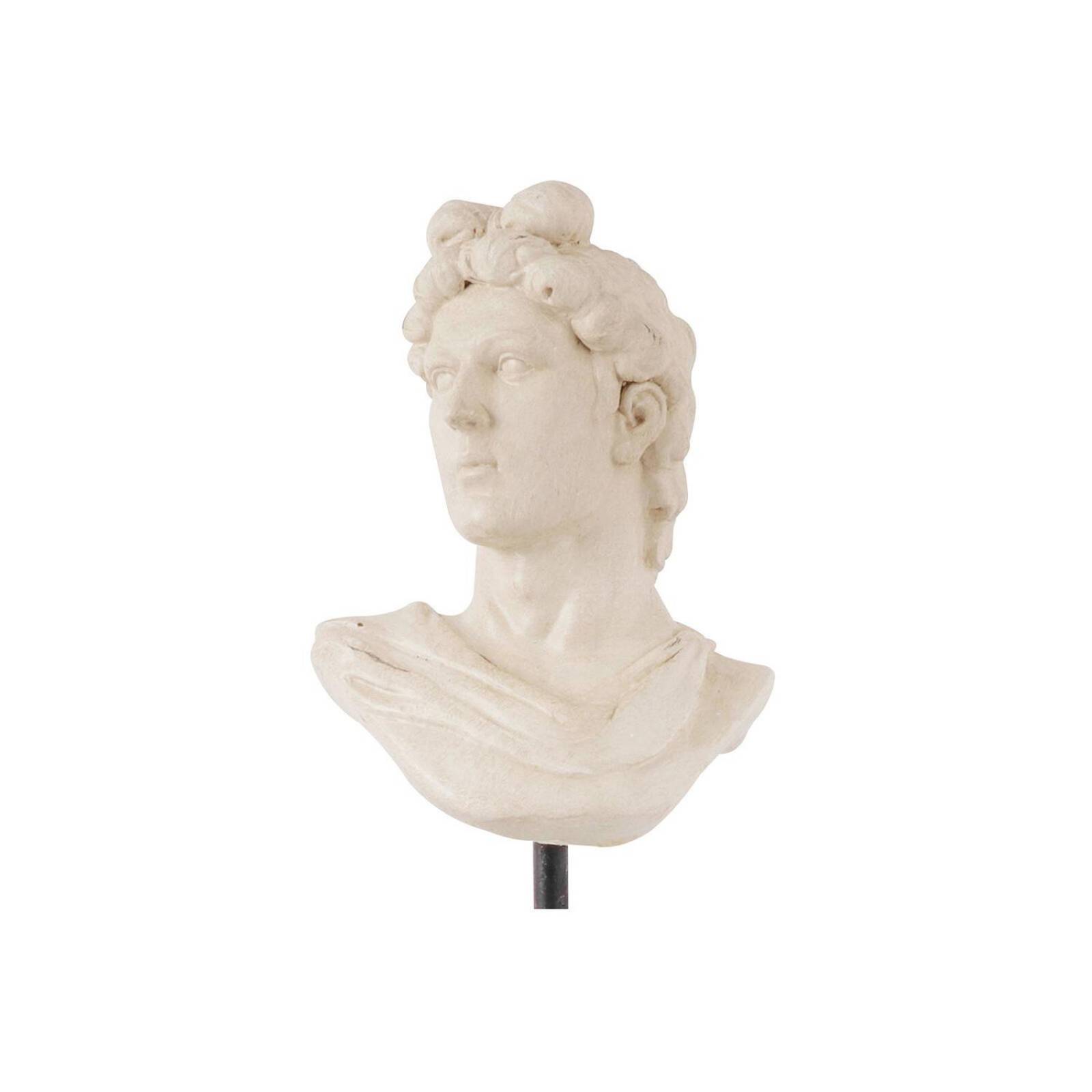 Busto Zeus de Poliresina con Base Love & Lemons DBY-3022 Blanco y Negro 13.5" 