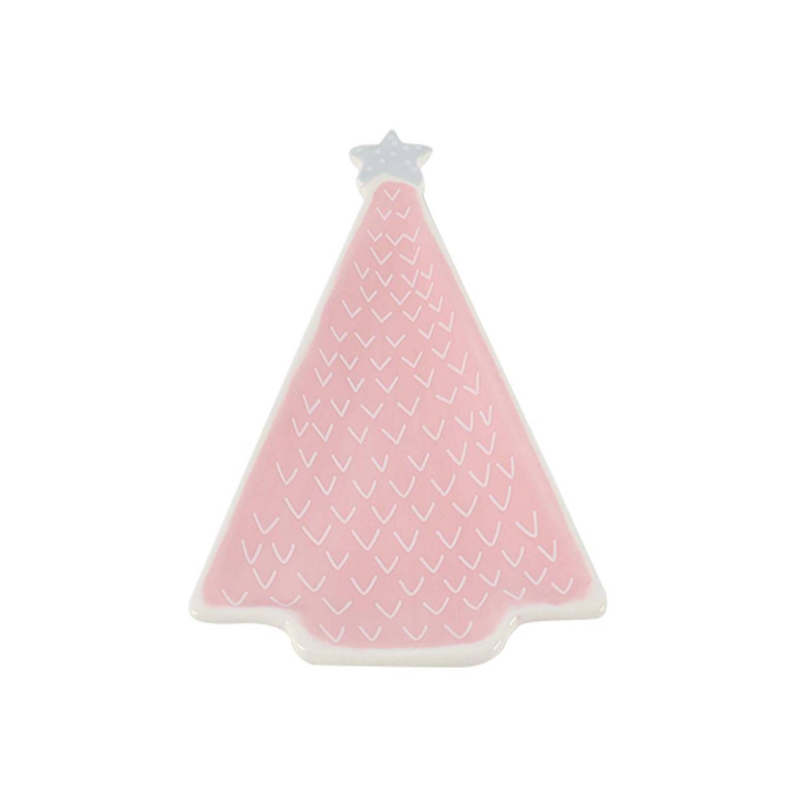 Plato Pino Rosa Navideño Love & Lemons Mxm-1240 De Dolomita