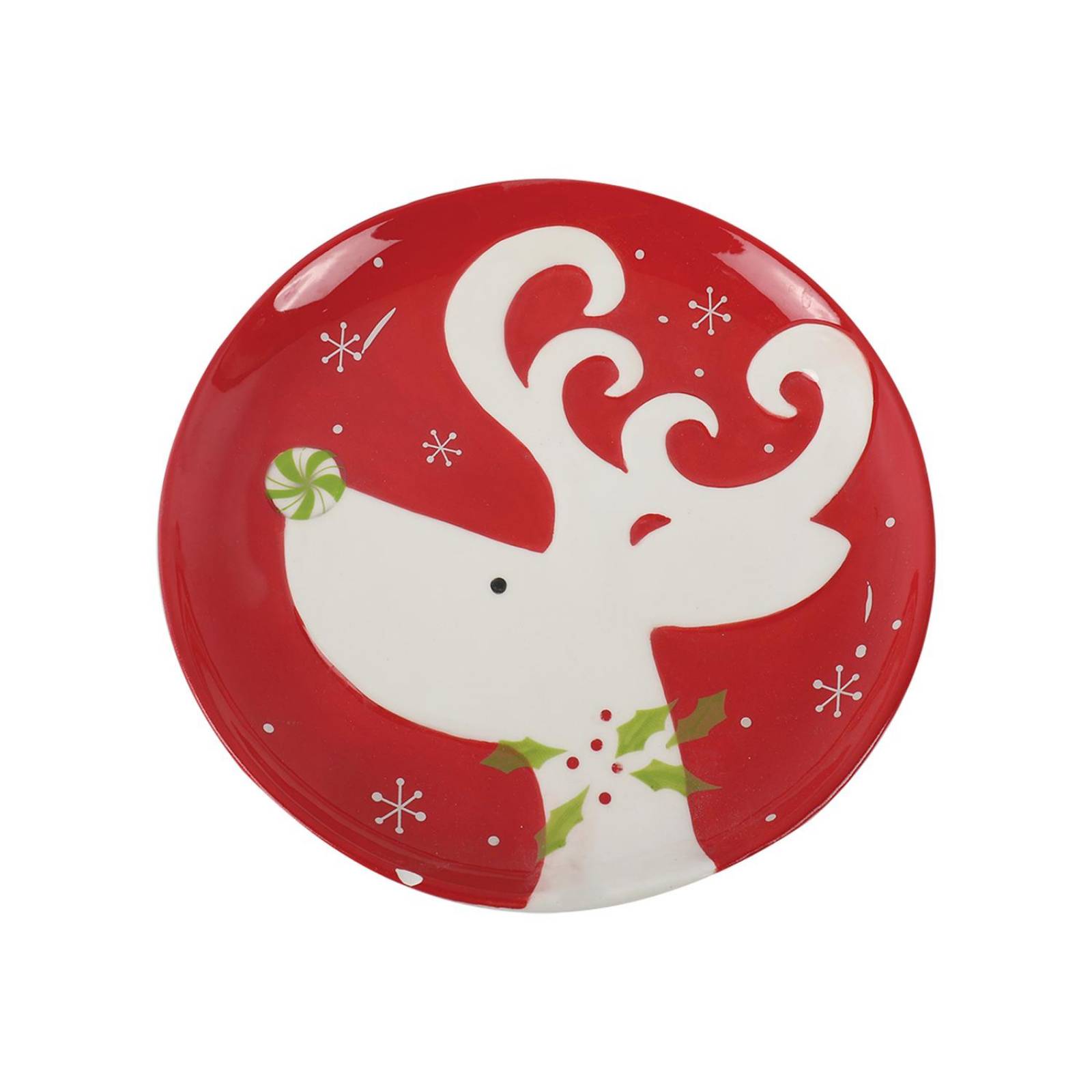 Plato Navideño con Reno Dasher Love & Lemons MXM-1231 de Dolomita 