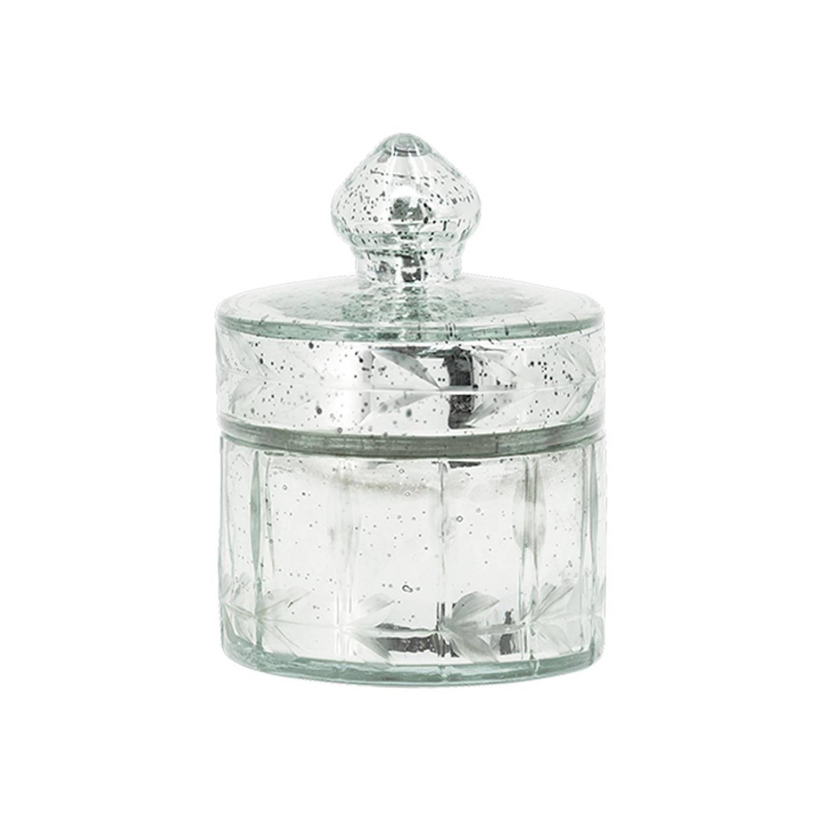 Estuche Saphir Love & Lemons DAV-6021 de Cristal Plateado 8.8x8.8x11.9 cm 