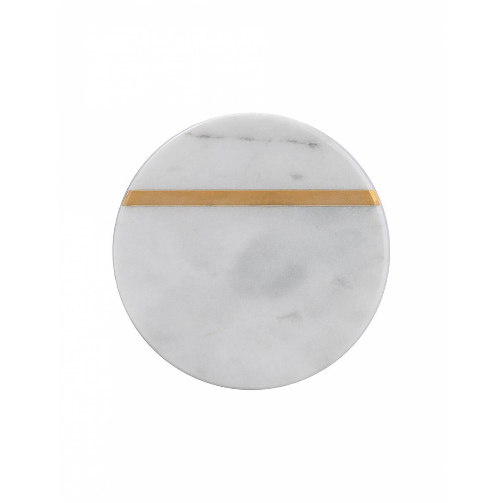 Set Portavasos Ares Love & Lemons MAC-1924 de Mármol Gris con Línea Dorada 