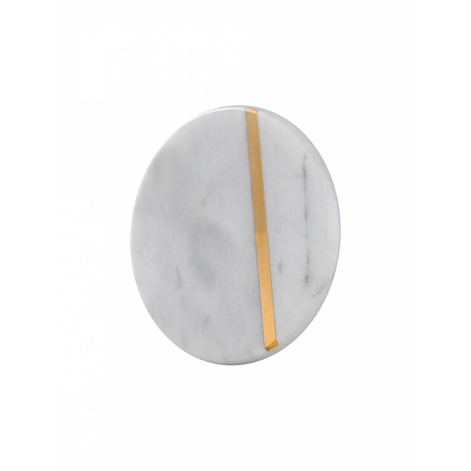 Set Portavasos Ares Love & Lemons MAC-1924 de Mármol Gris con Línea Dorada 