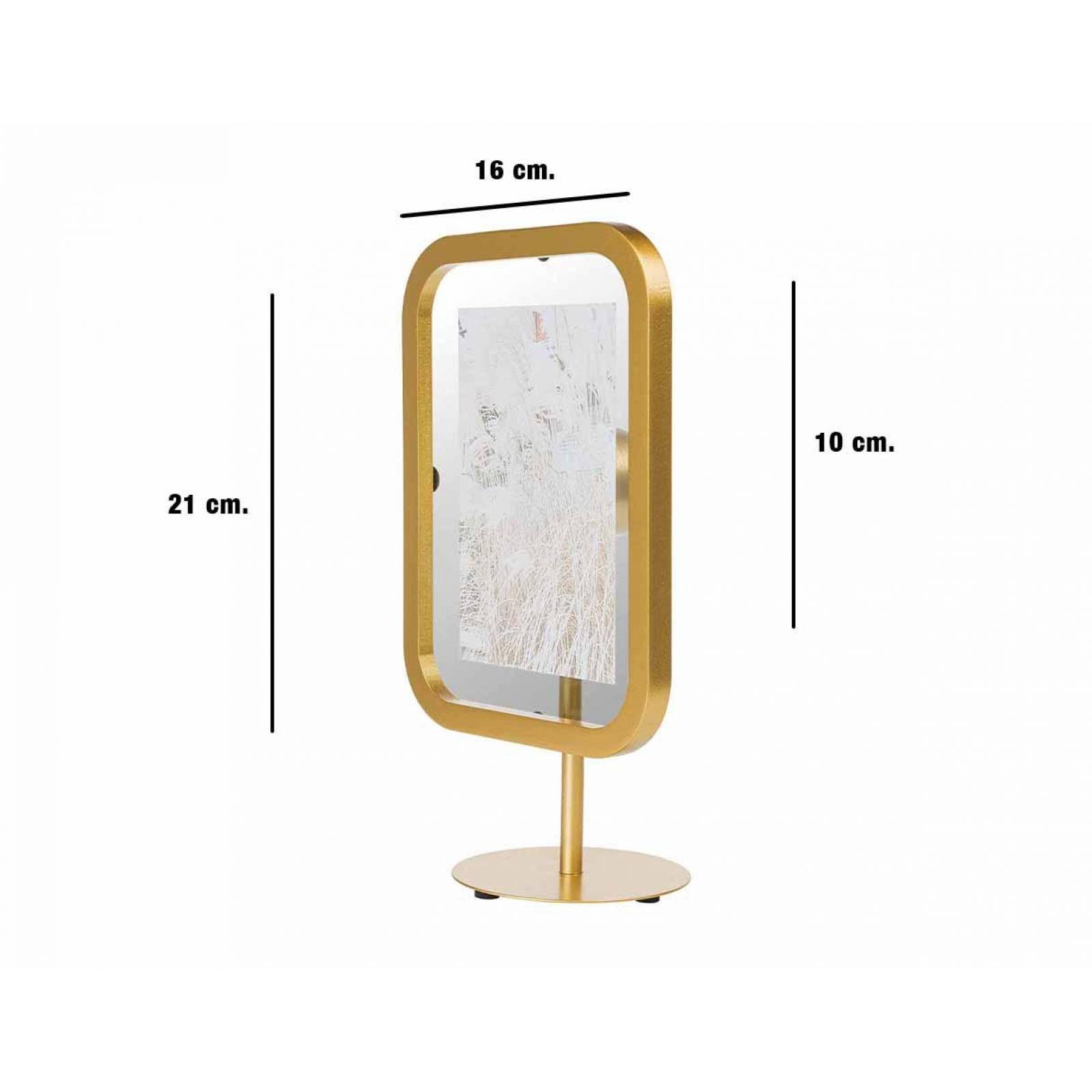 Portarretrato Gravity Vertical de Metal Dorado 