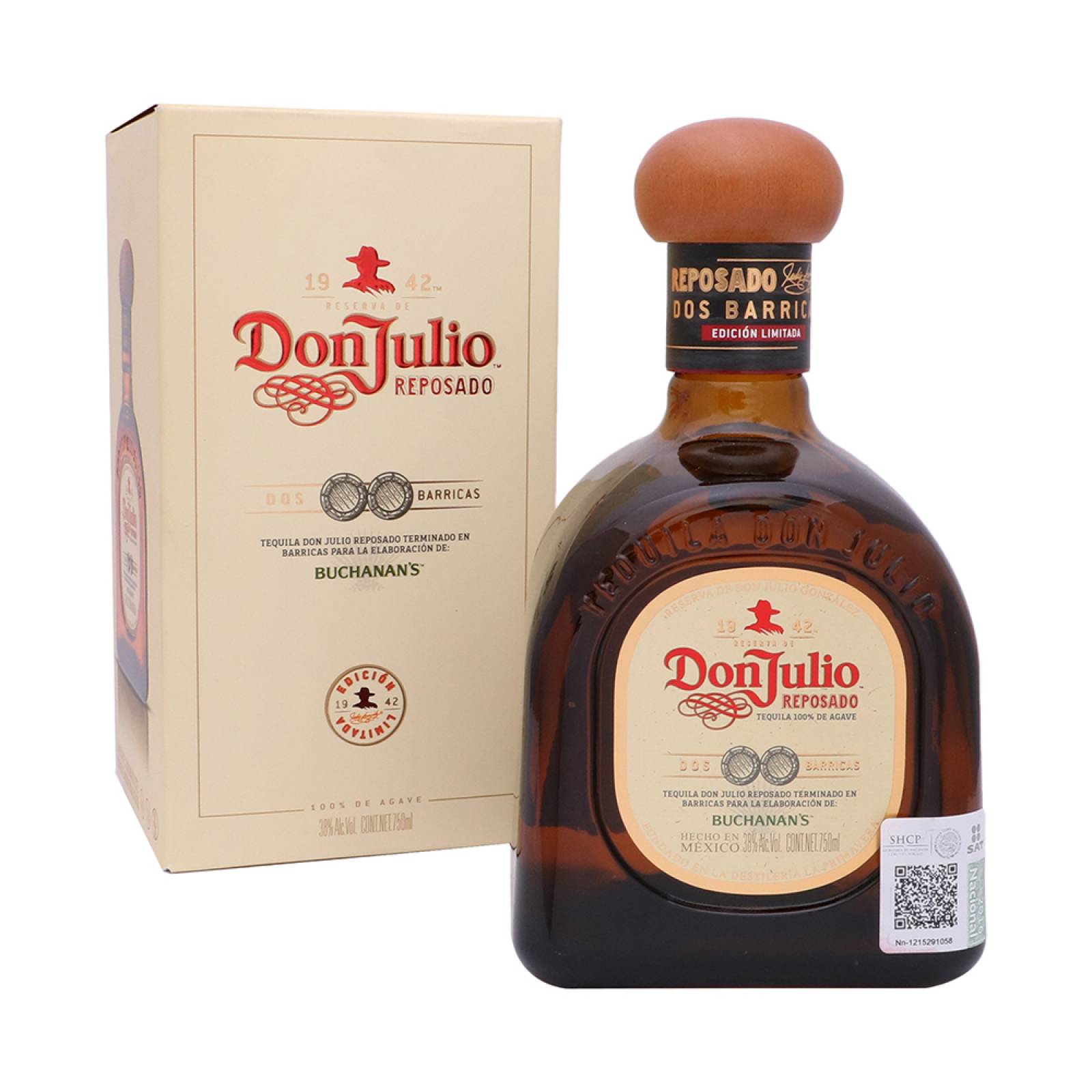 Don Julio Tequila Reposado Dos Barricas Edición Limitada botela 750 ml