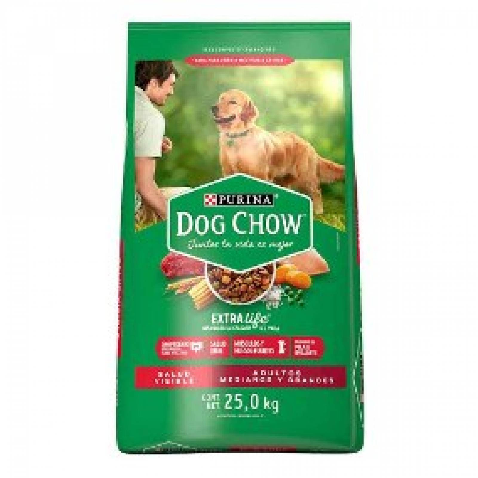 Dog Chow Alimento para Perro Adultos Razas Medianas y Grandes bulto 25 kg