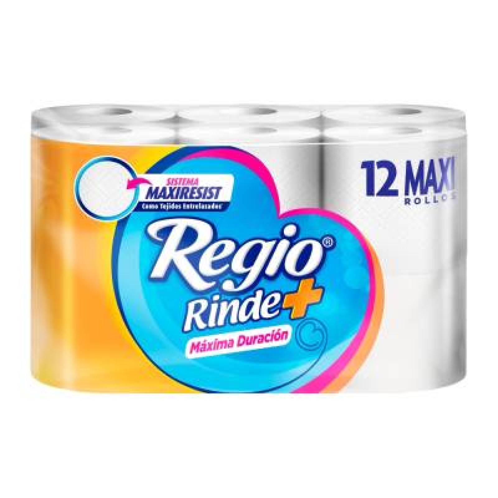 Regio Papel Higiénico Rinde + paquete 12 piezas