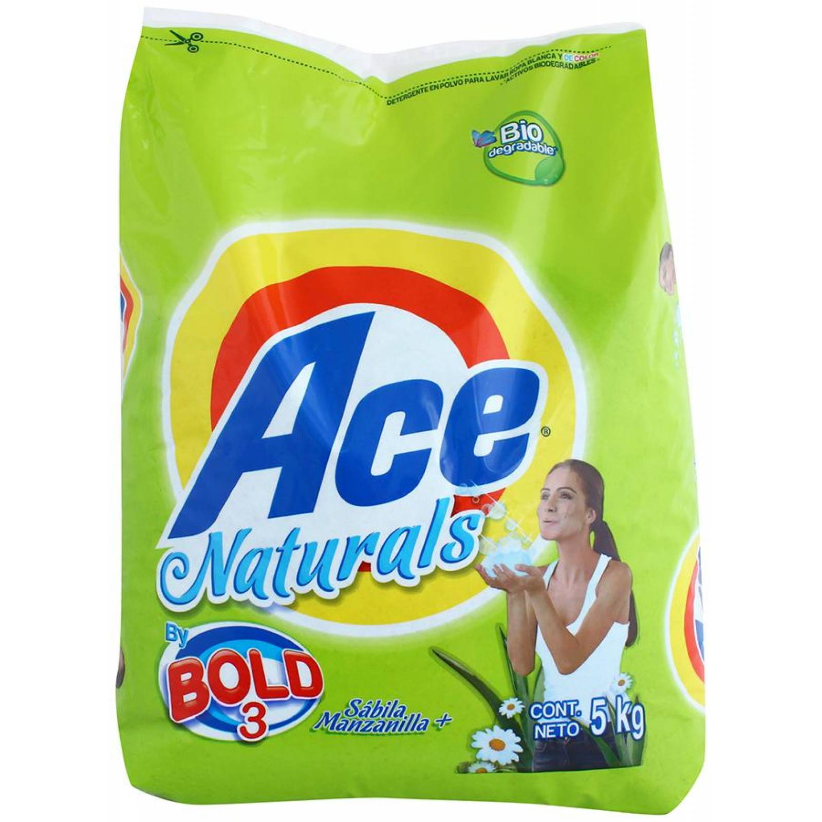 Ace Detergente en Polvo Naturals bolsa 5kg