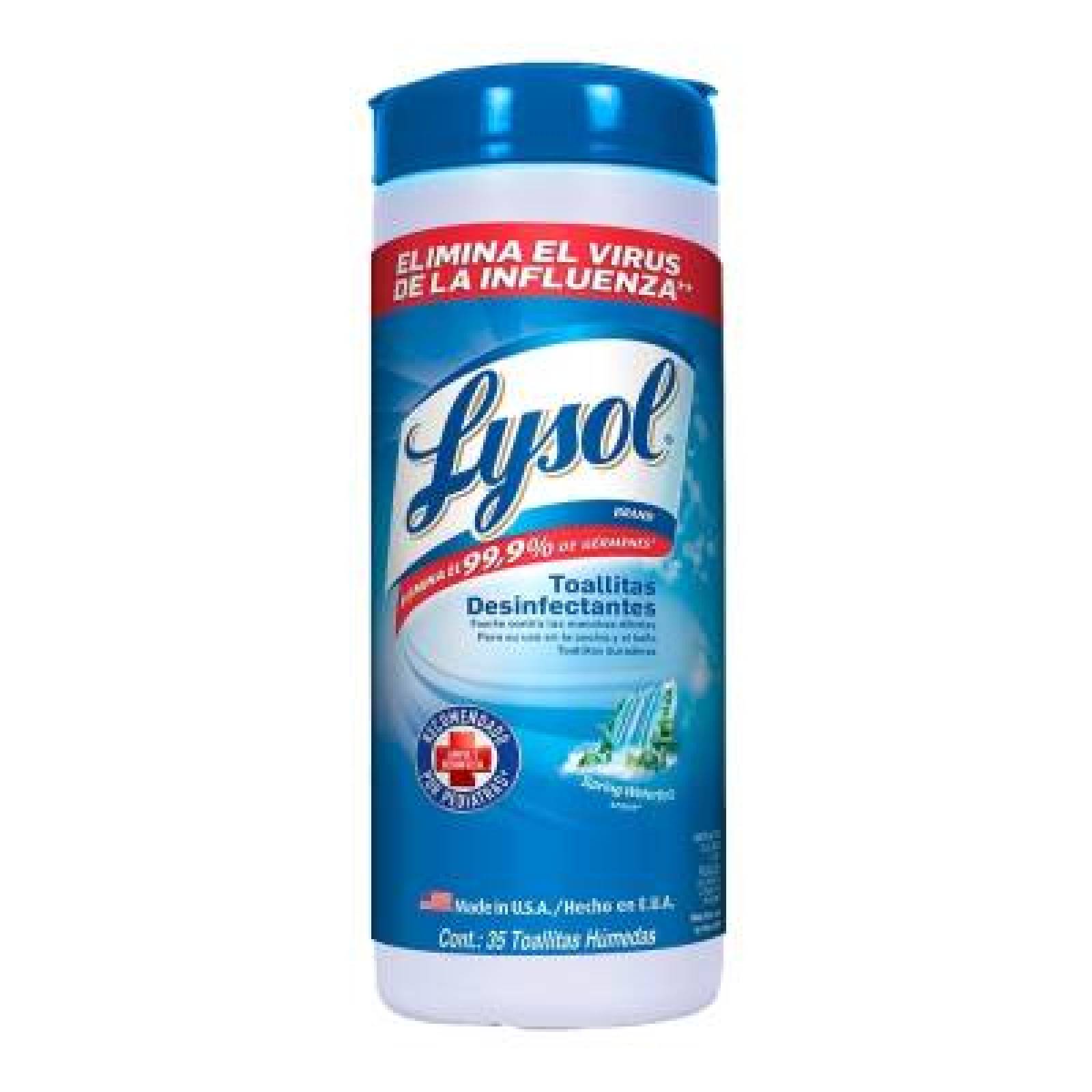 Lysol Toallitas Desinfectantes envase 35 piezas