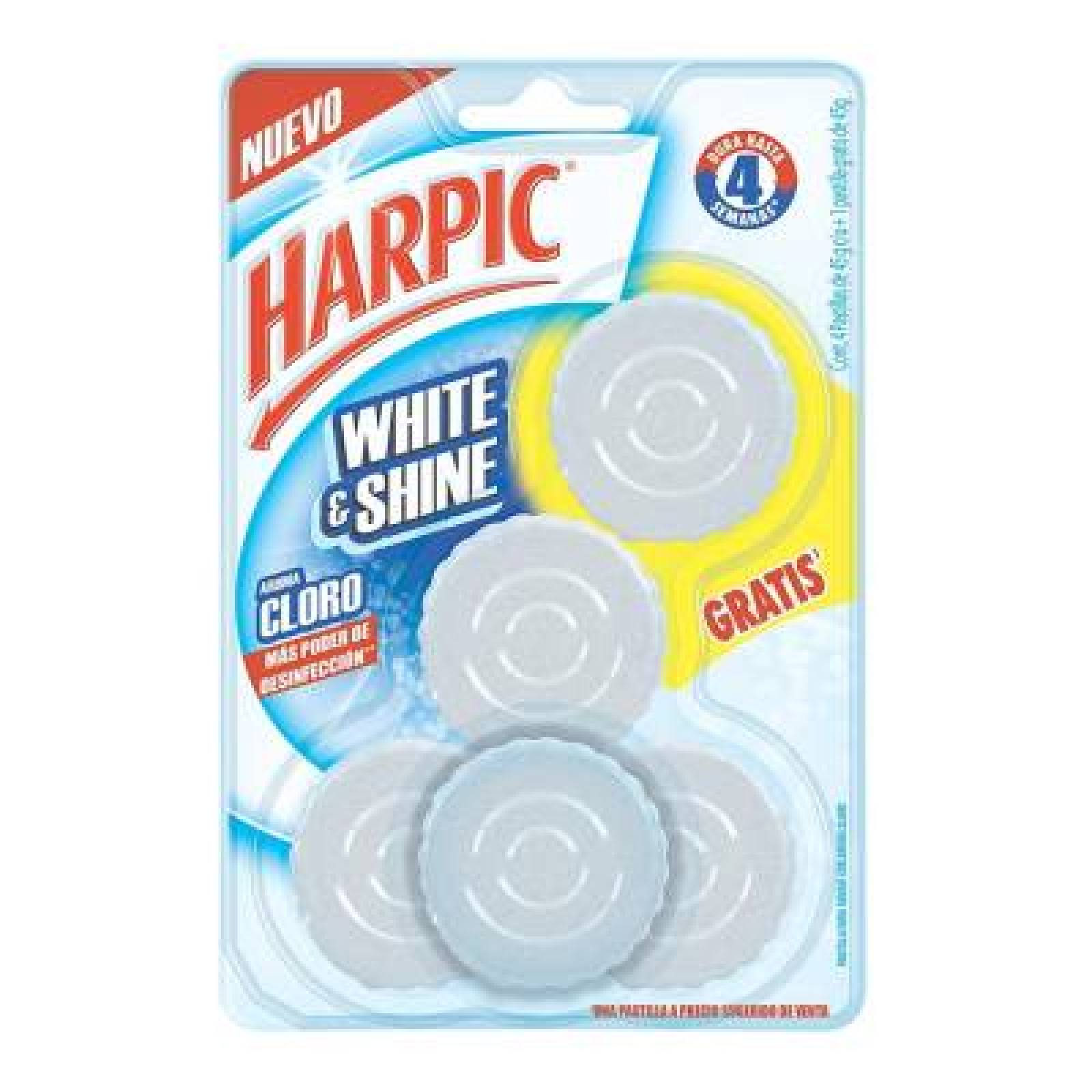 Harpic Pastillas para Baño Aroma Cloro paquete 5 piezas